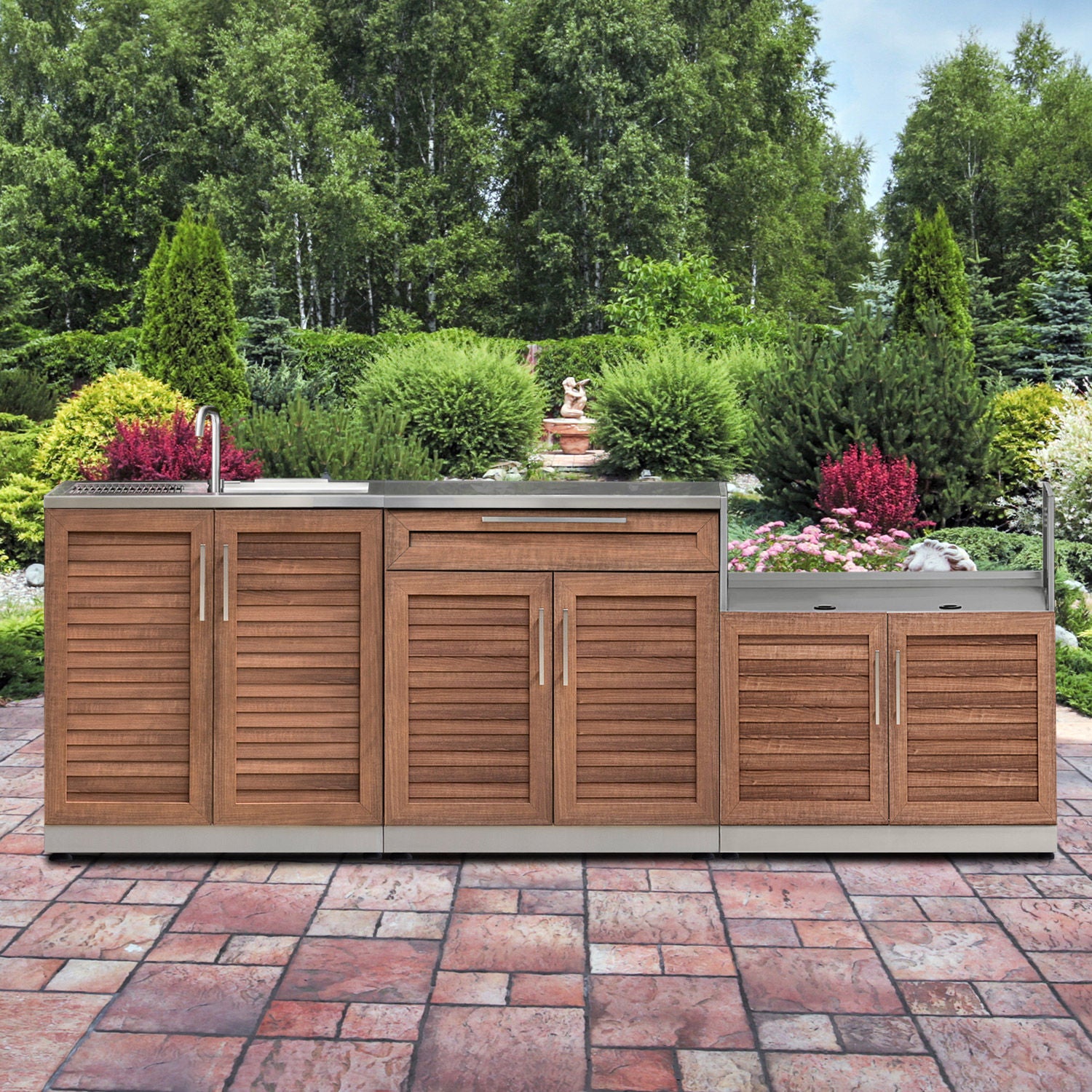NewAge Products Grove Stainless Steel 4-piece Outdoor Kitchen