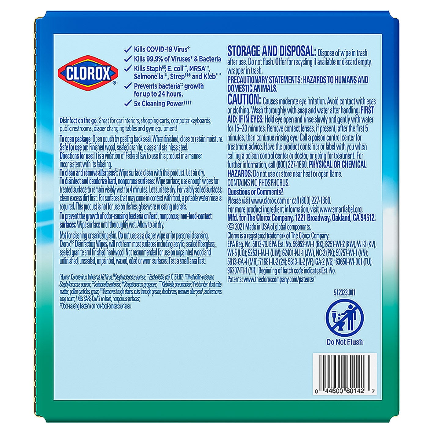 Clorox Disinfecting Wipes, Fresh, 20-count, 18-pack