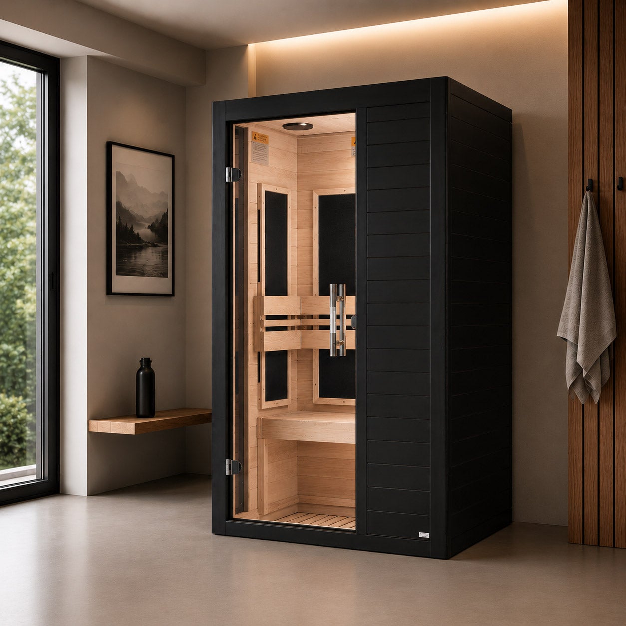 Dynamic Veneto Elite 1-2 Person Ultra Low EMF FAR Infrared Indoor Sauna