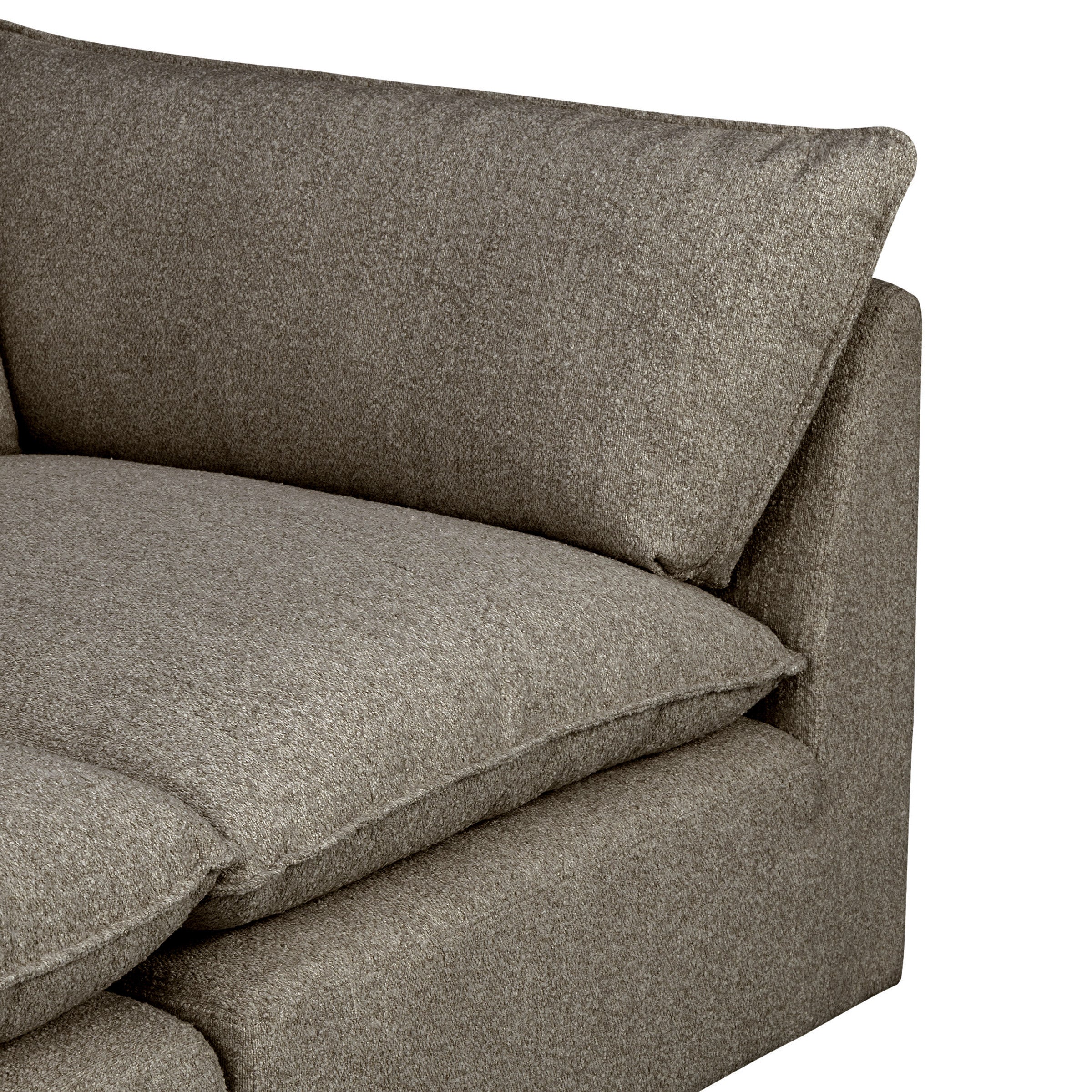 Luxe 4-piece Bouclé Fabric Modular Sectional with Luxury Cloud Seating
