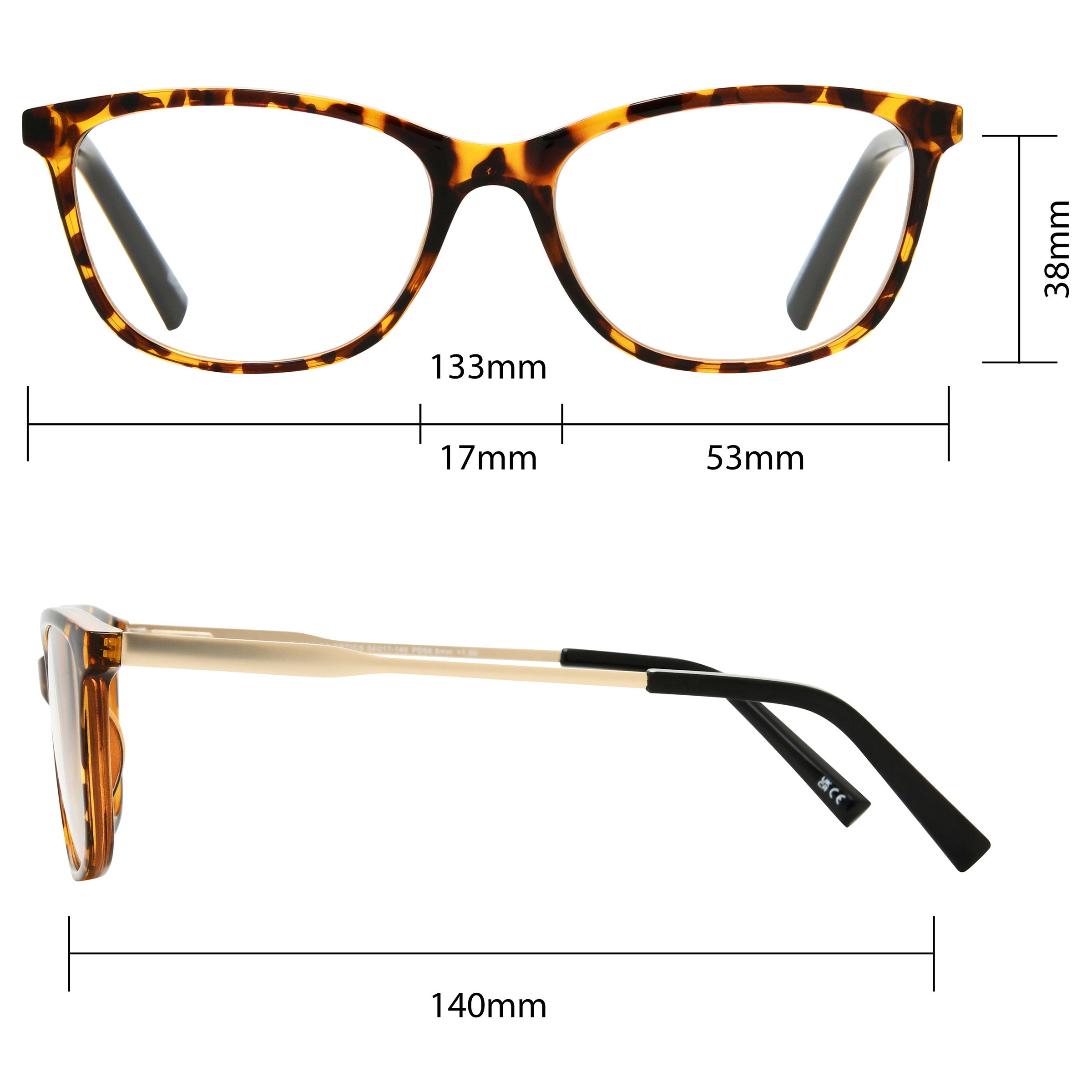 Design Optics by Foster Grant #669 Upsweep Cateye Reading Glasses, 3- pack