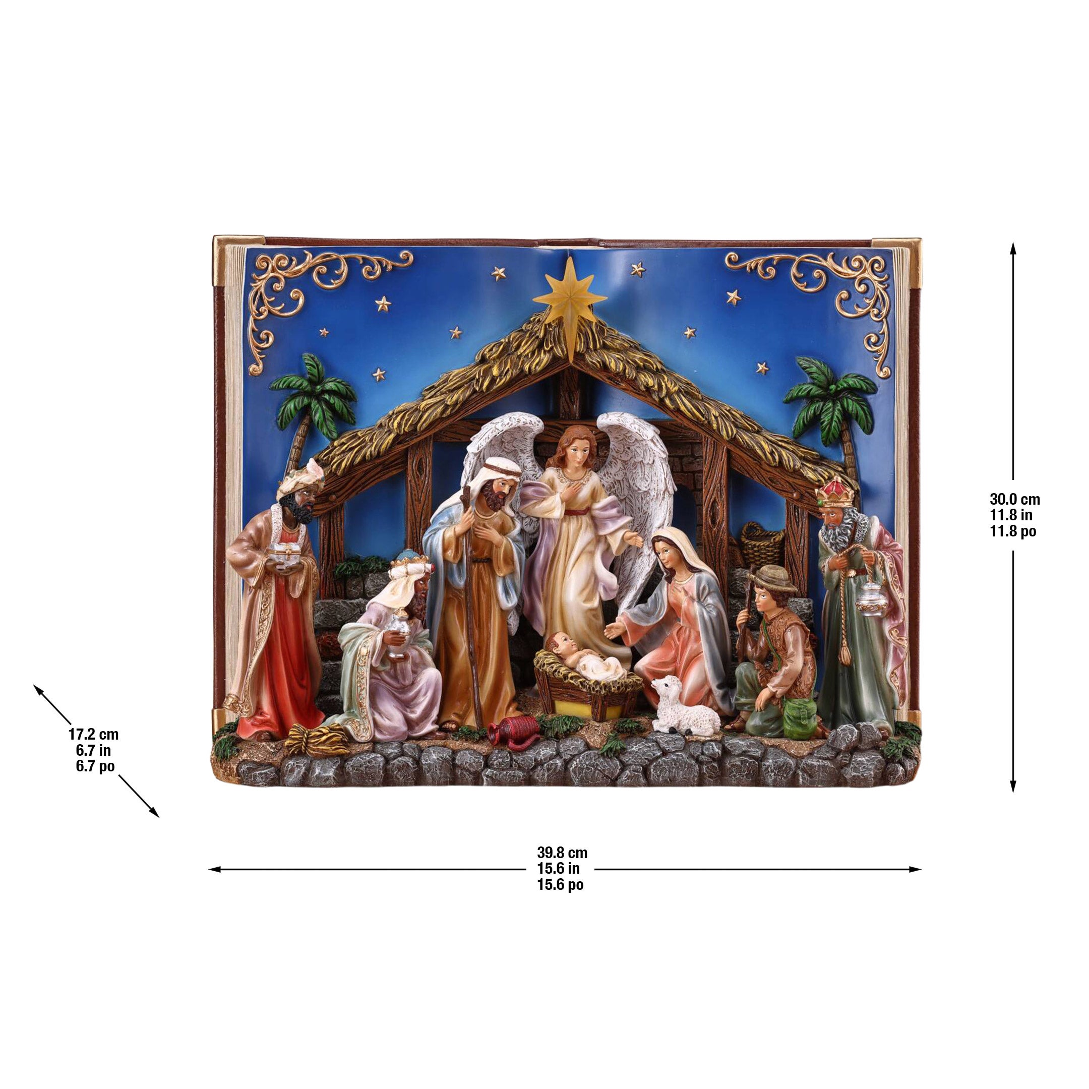 11.7" Nativity Scene with LED Lights