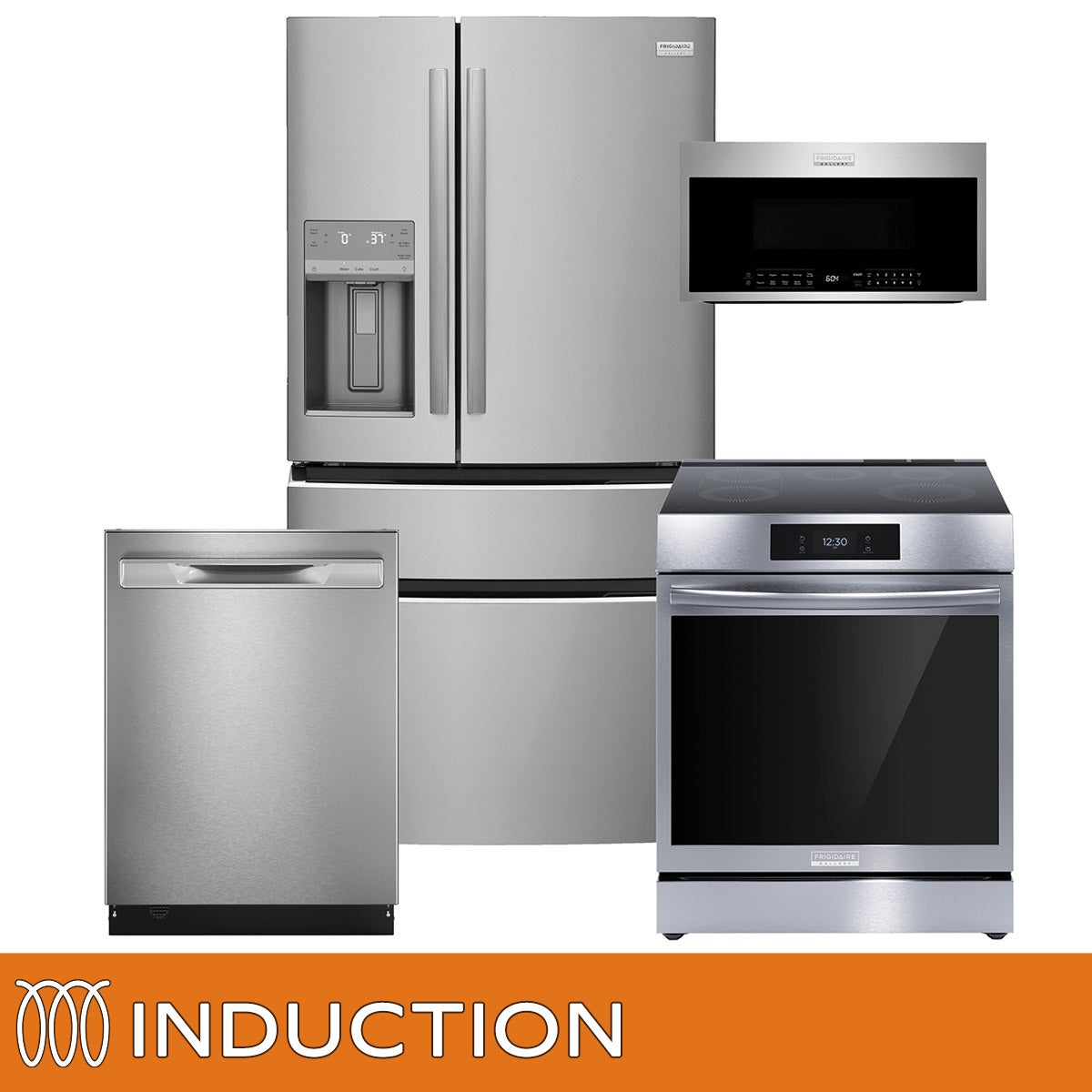Frigidaire Gallery 4-piece INDUCTION Kitchen Package with 26.3 cu. ft. 4-door Refrigerator
