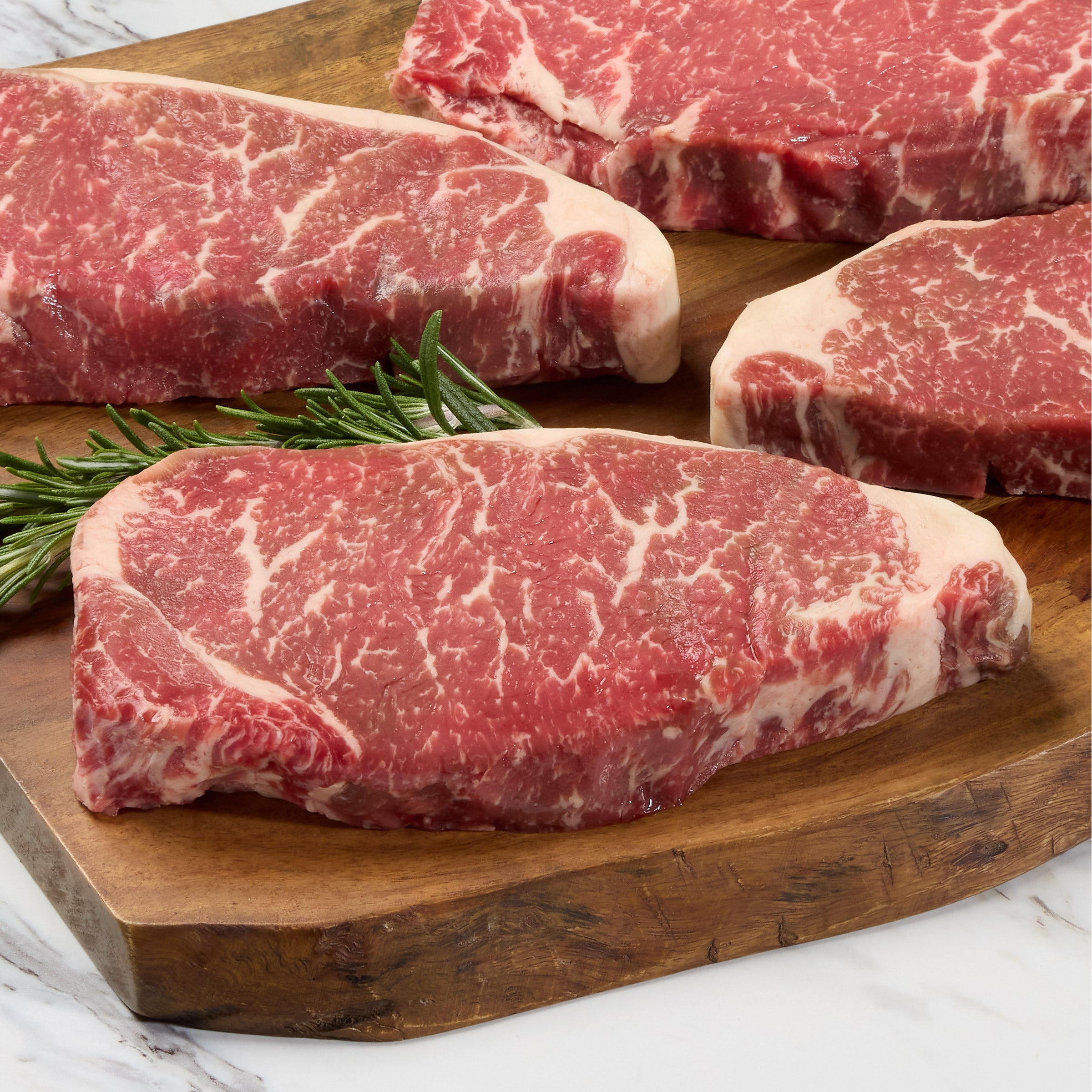 D'Artagnan Dry Aged, High Choice, NY Strip Steaks, 5 Total Count, 4.25 Lbs.Total