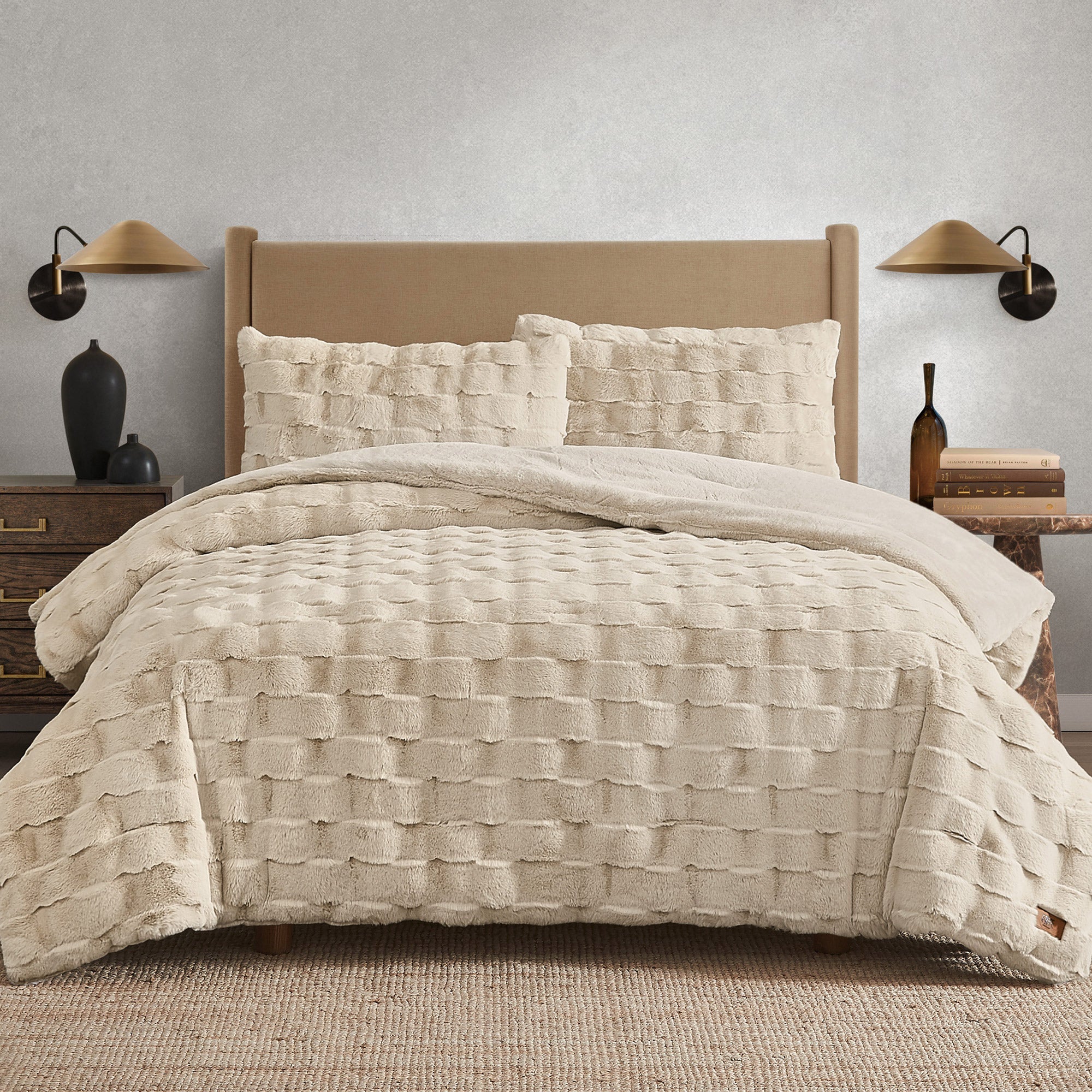 FRYE Faux Fur Comforter Set, 3-piece Set