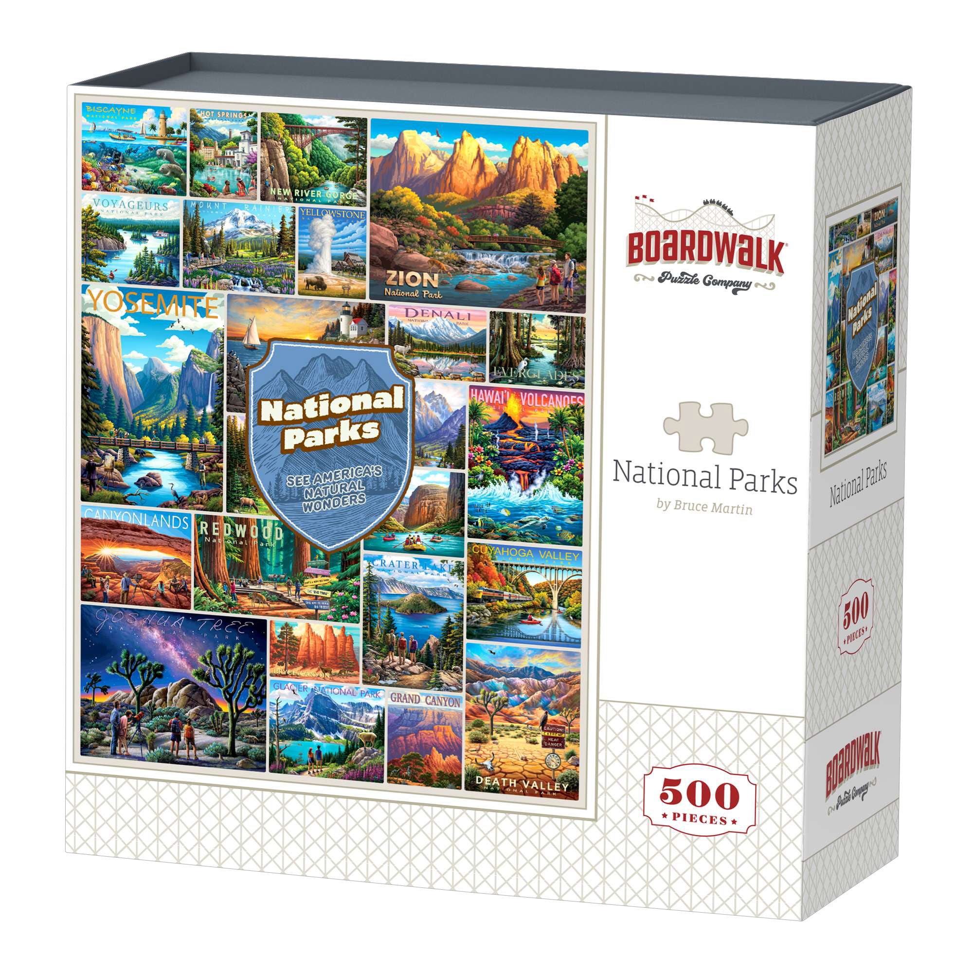 Boardwalk Assorted Jigsaw Puzzles, 3-pack
