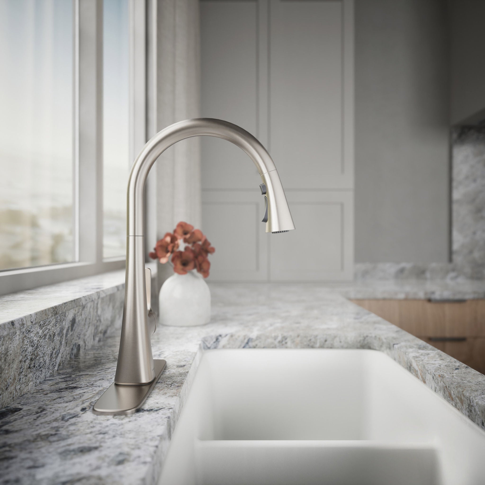 Kohler Guild Pull-down Kitchen Sink Faucet with Three-function Sprayhead