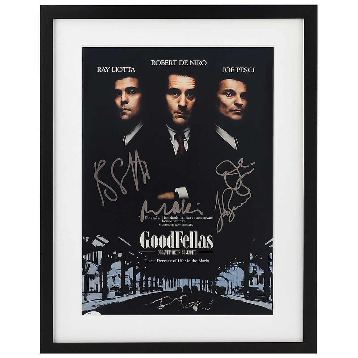 Joe Pesci, Ray Liotta, and Lorraine Bracco Autographed Goodfellas Movie Poster Framed - Fanatics Authenticated