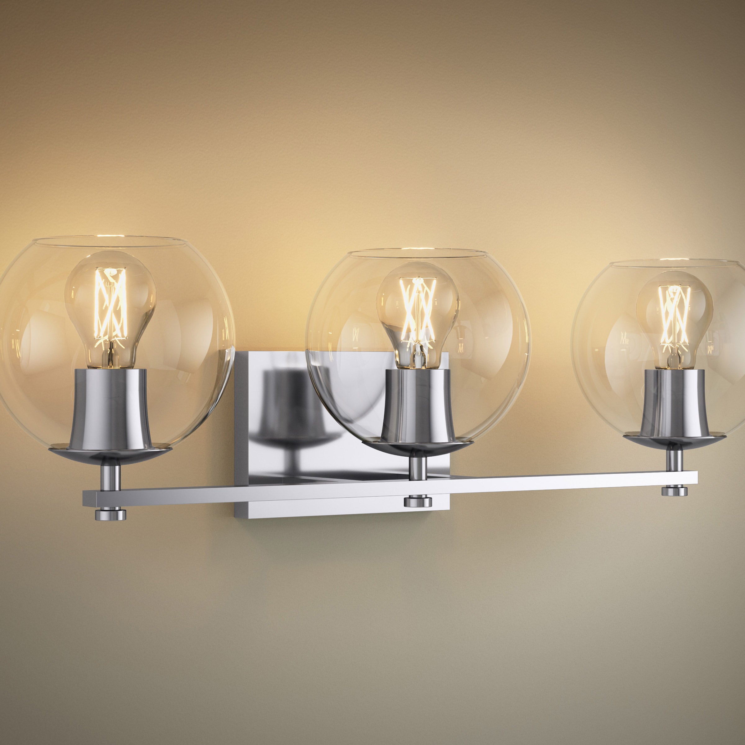 Kohler Orime Three-light Globe Glass Shade Wall Sconce
