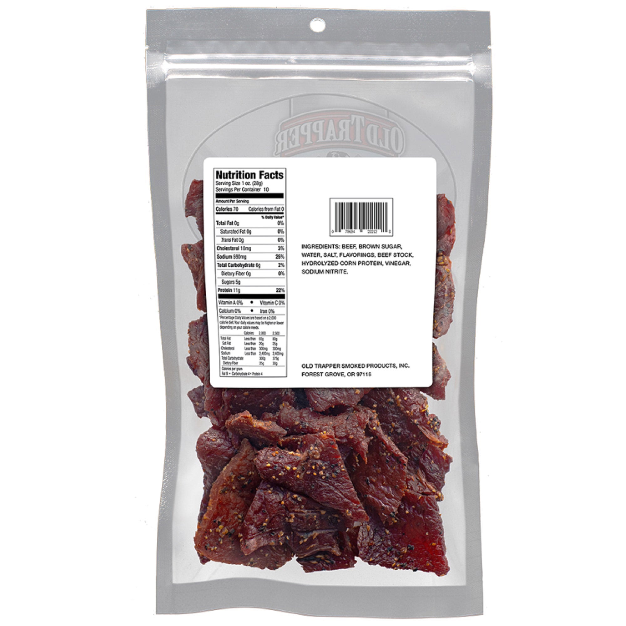 Old Trapper Beef Jerky, Peppered, 10 oz