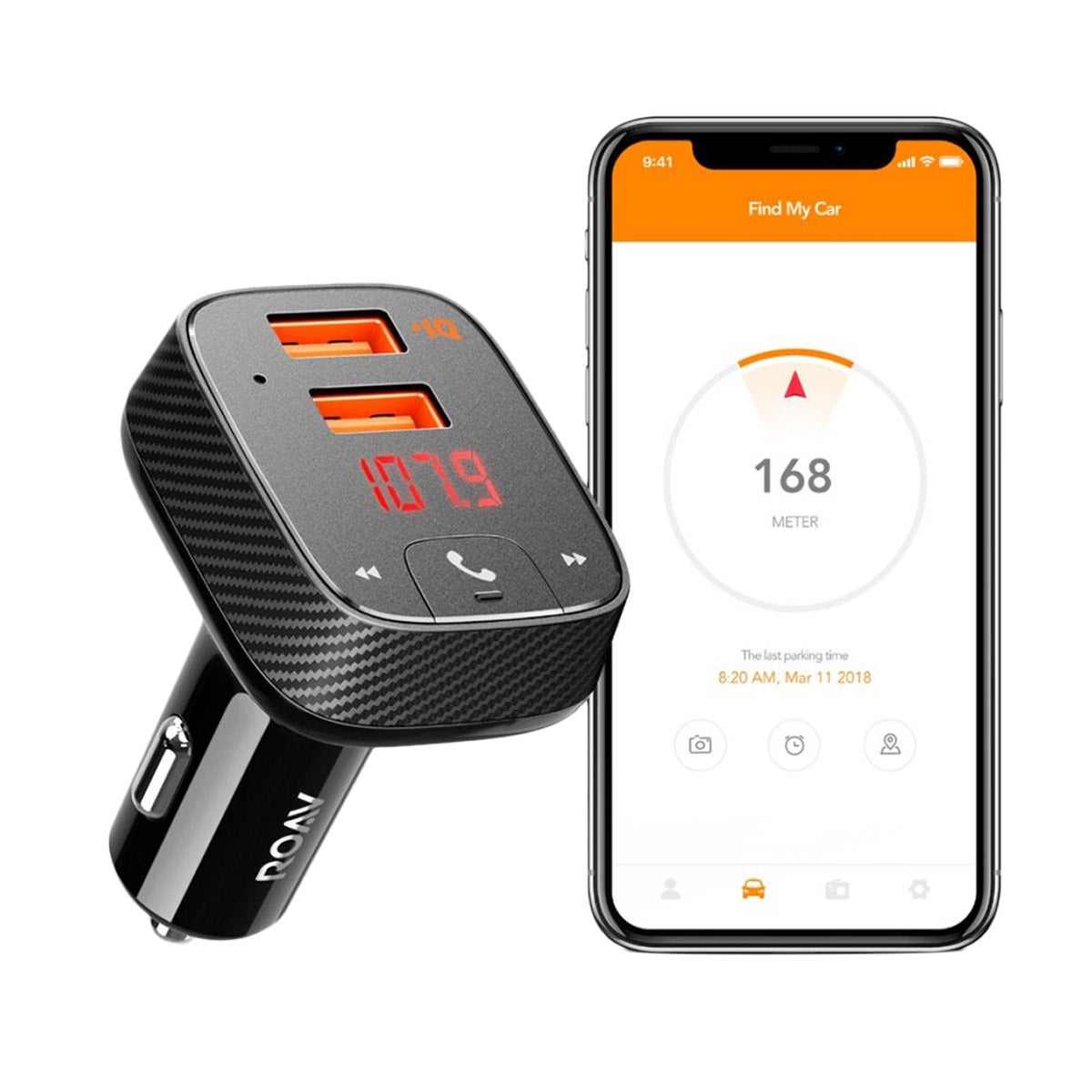Anker Roav SmartCharge F2 Bluetooth FM Transmitter Car Kit, 2-pack