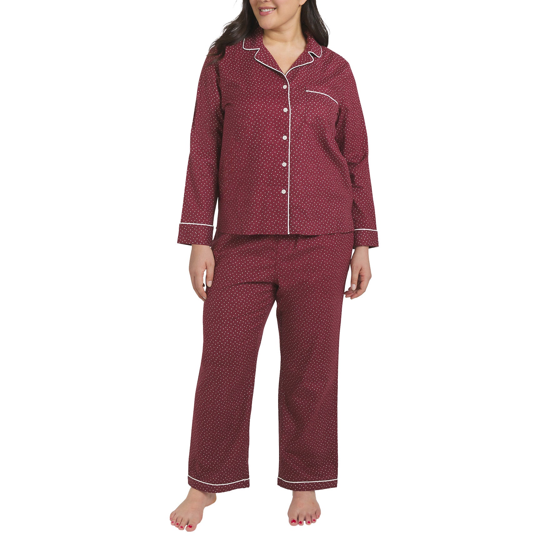 Lands' End Women's 2-piece Cotton Flannel Pajama Set
