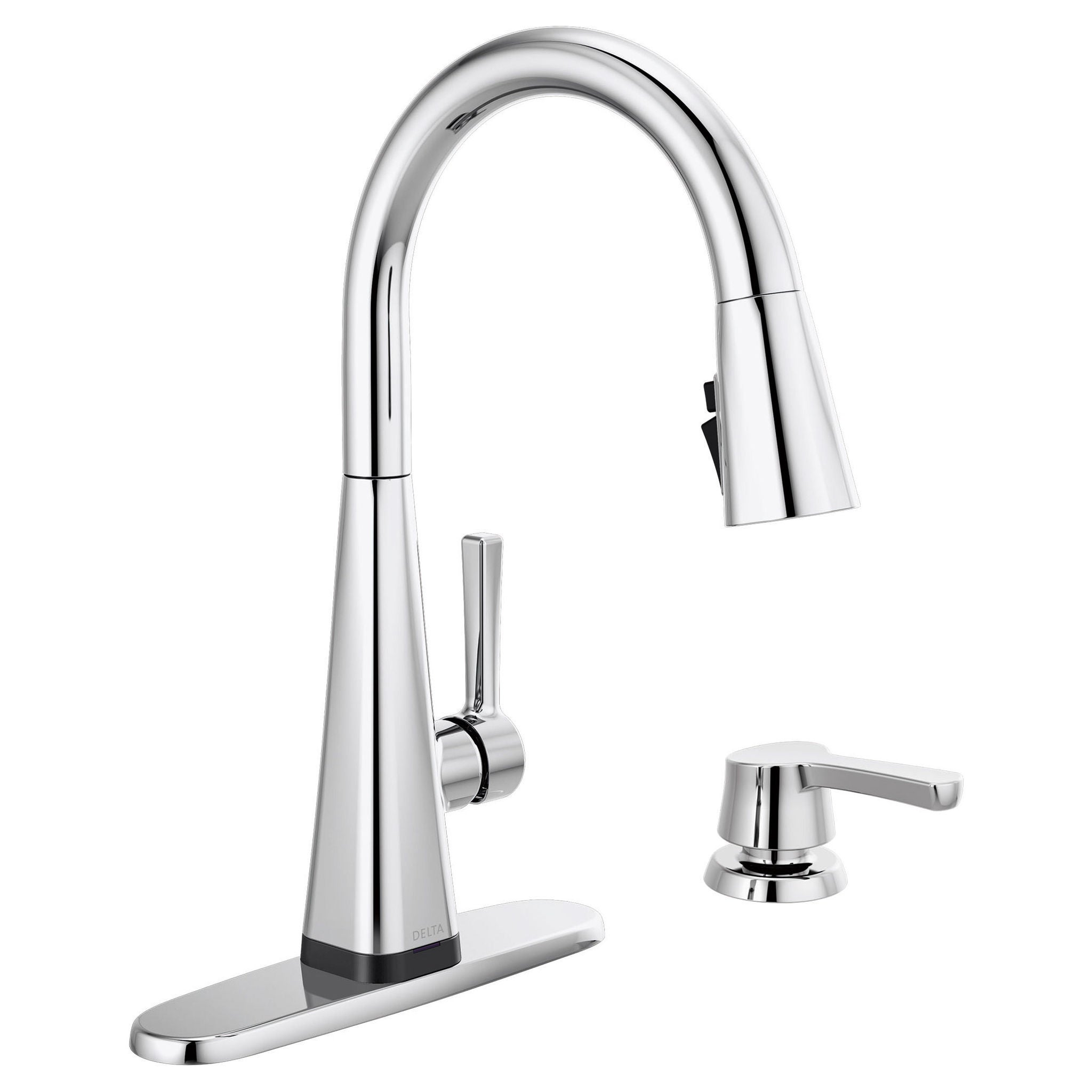 Delta Lenta Pull-down Kitchen Faucet with Soap Dispenser