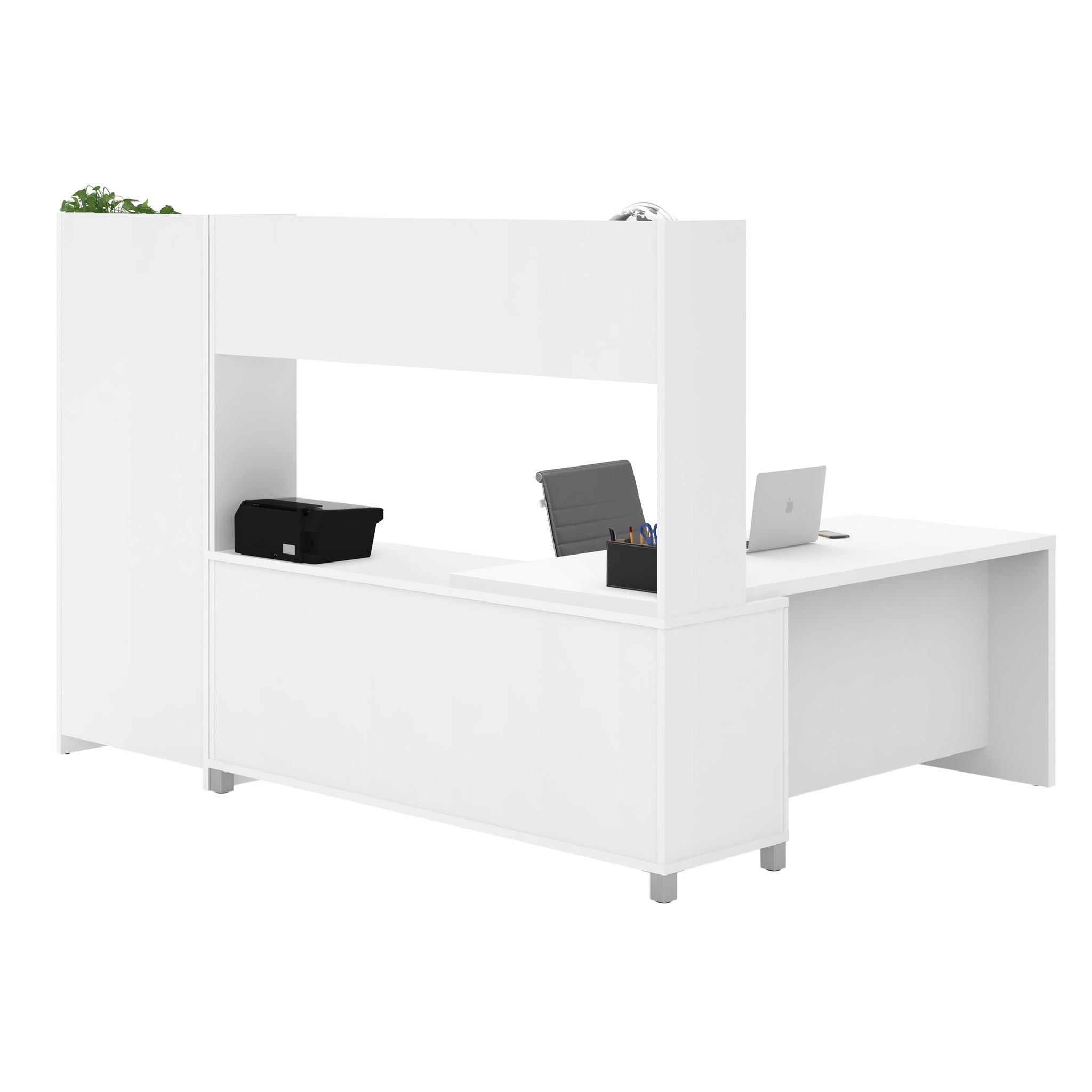 Columbia L-Shape Desk with Bookcase