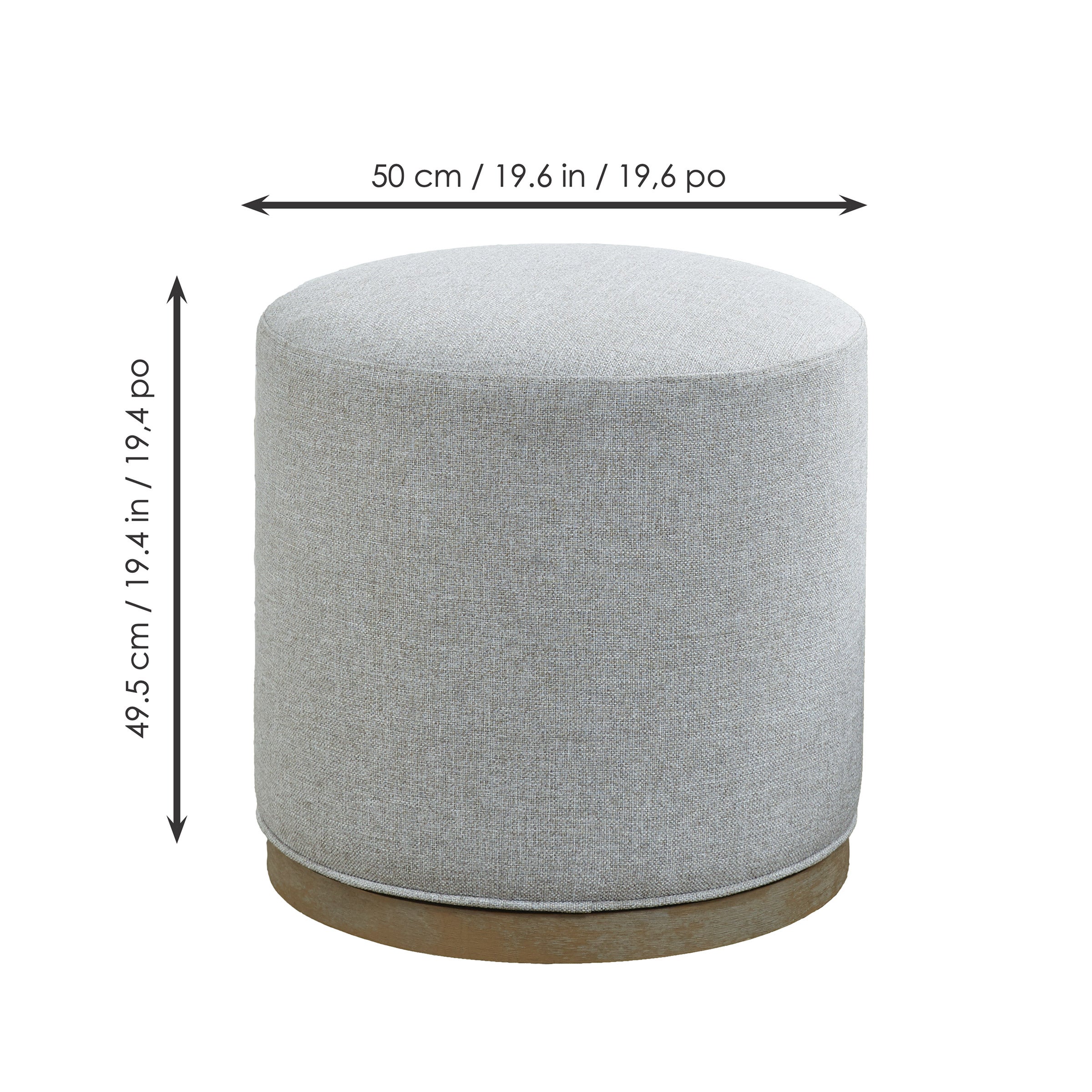 Drayden Fabric Swivel Ottoman