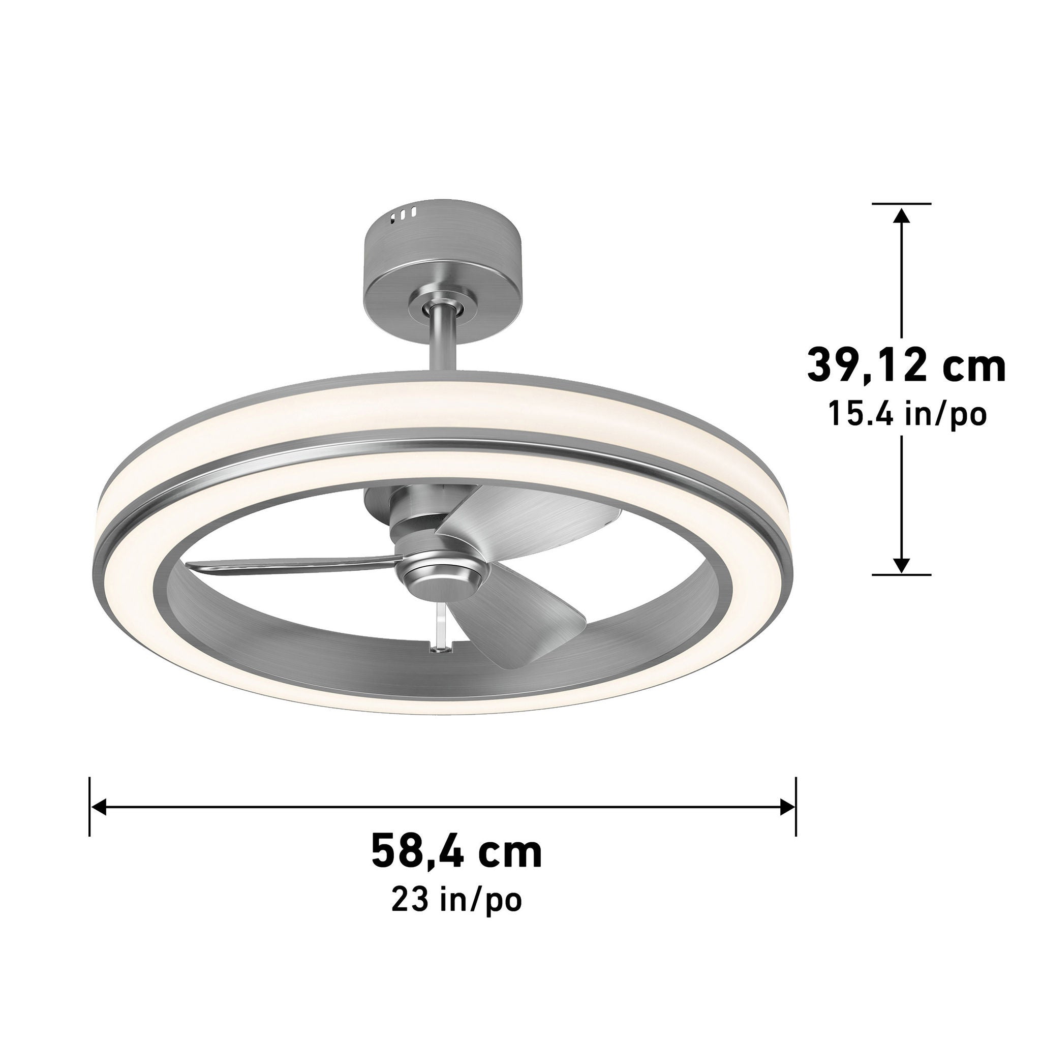 Artika Edwin 23" LED Chandelier Ceiling Fan