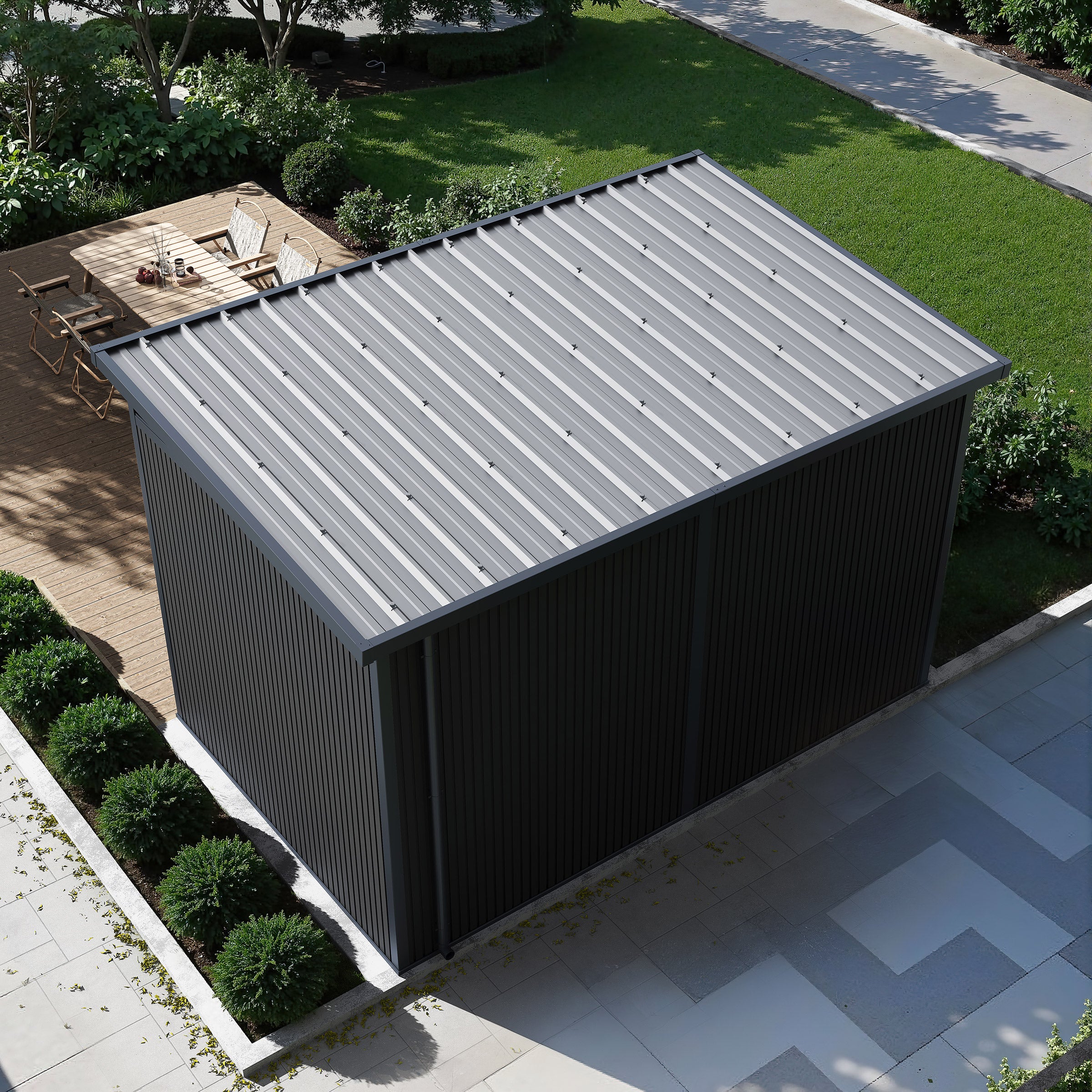 Paragon Outdoor Maggiore 11 ft. x 7 ft. Modern Garden Shed