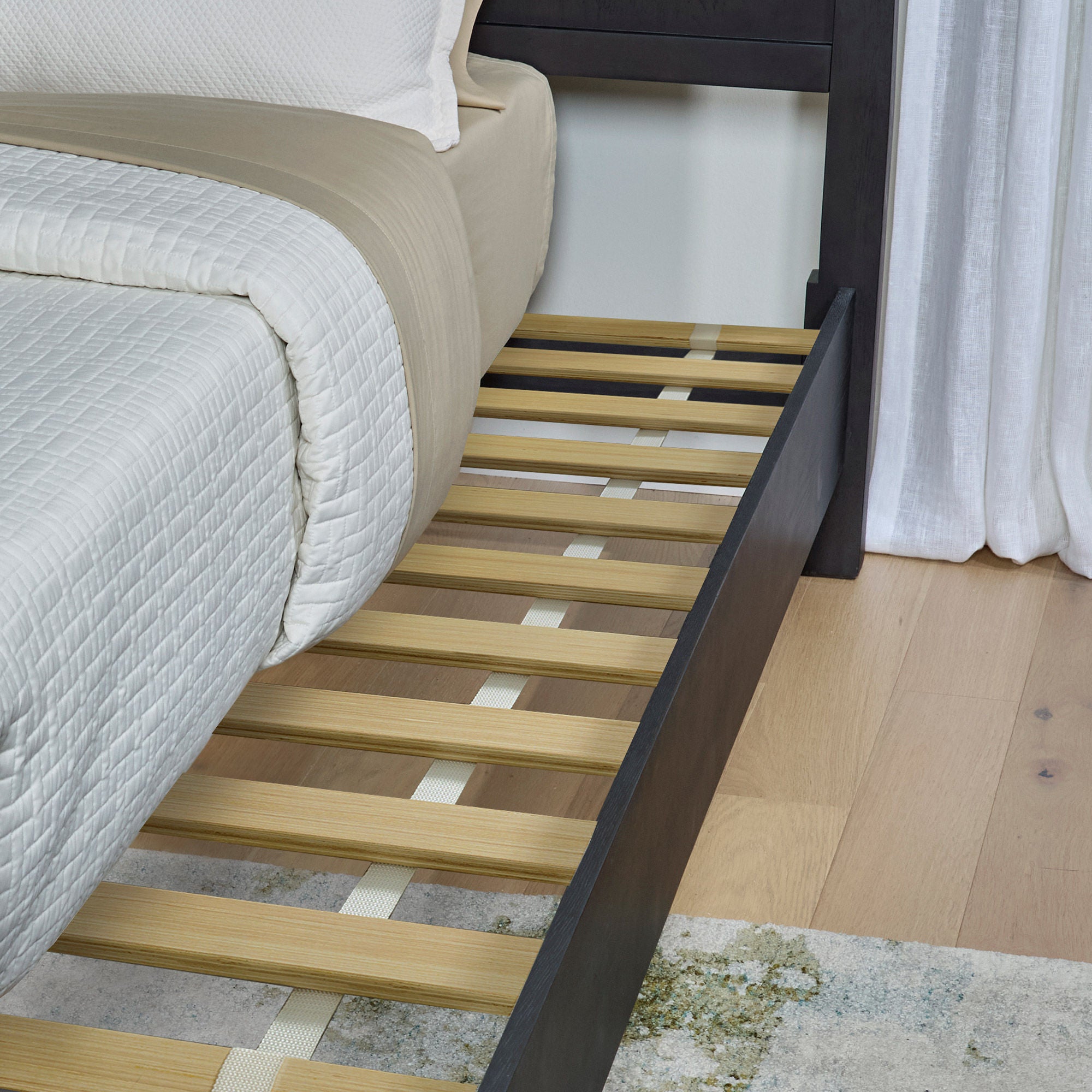 Redmond Panel Bed Frame, Charcoal Finish