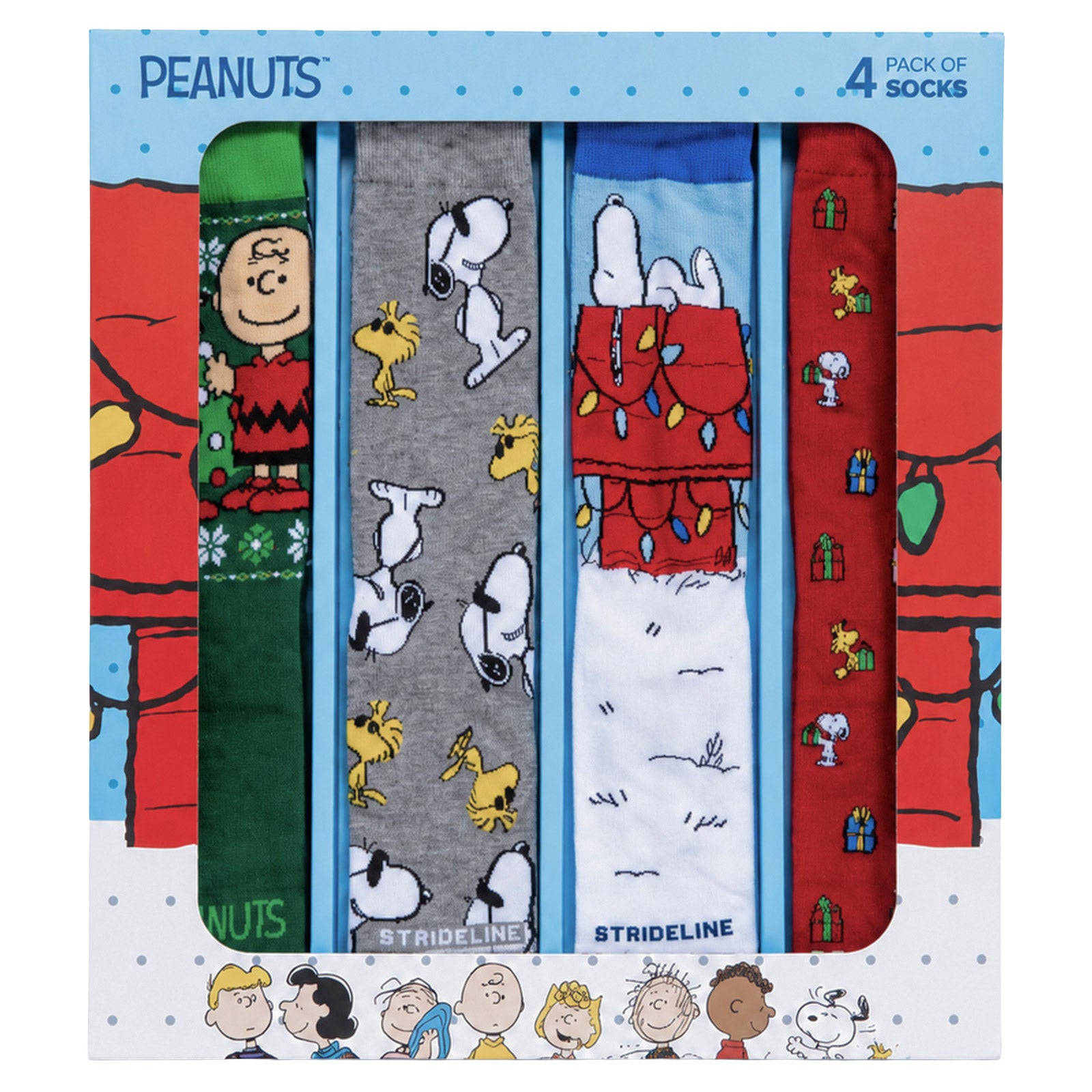 Holiday Novelty Sock 4-pack, Peanuts