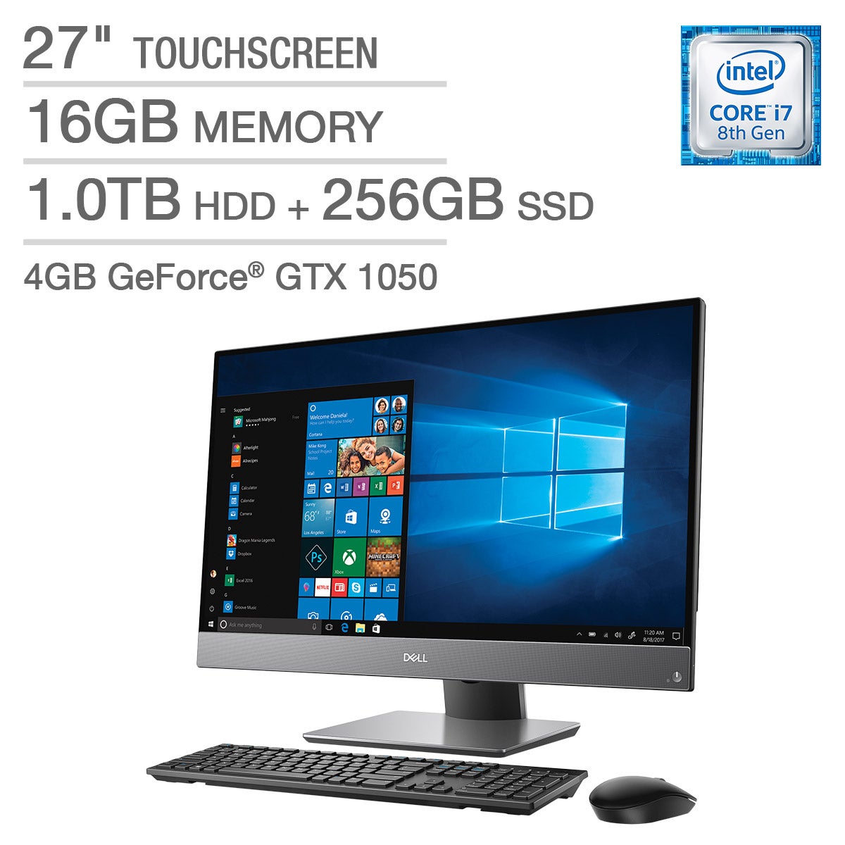 Dell Inspiron 27 7000 Series - Intel Core i7 - GeForce GTX 1050 - 1080p