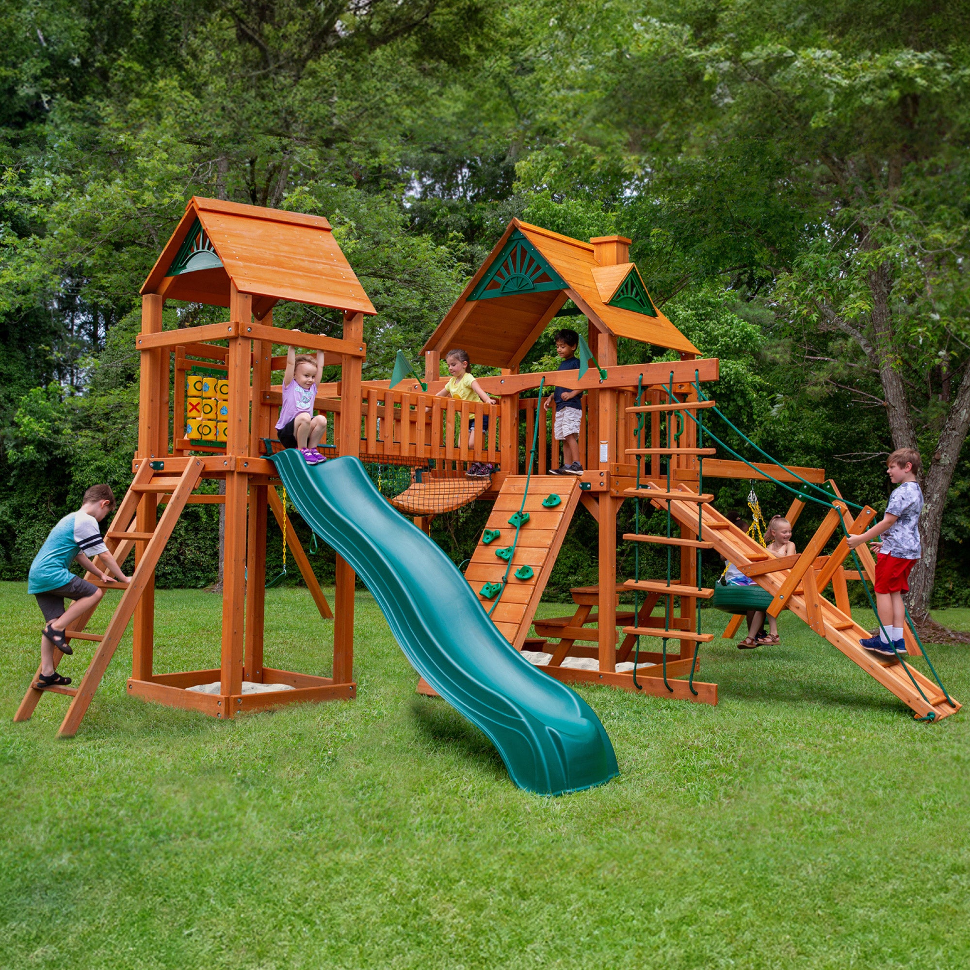 Gorilla Playsets Pioneer Peak Swing Set - Installation Included