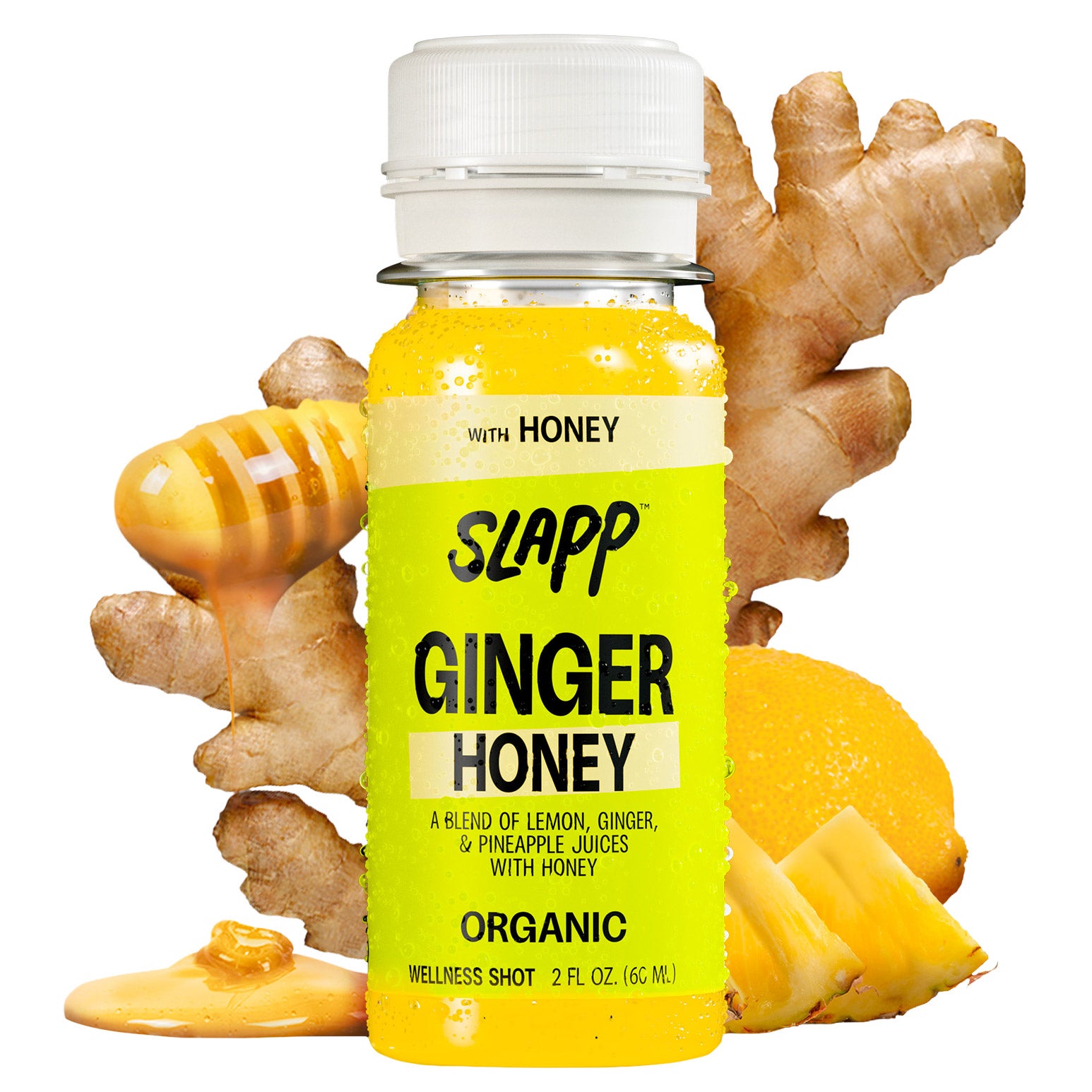 SLAPP Organic Ginger & Honey Daily Booster Shots, 48-count