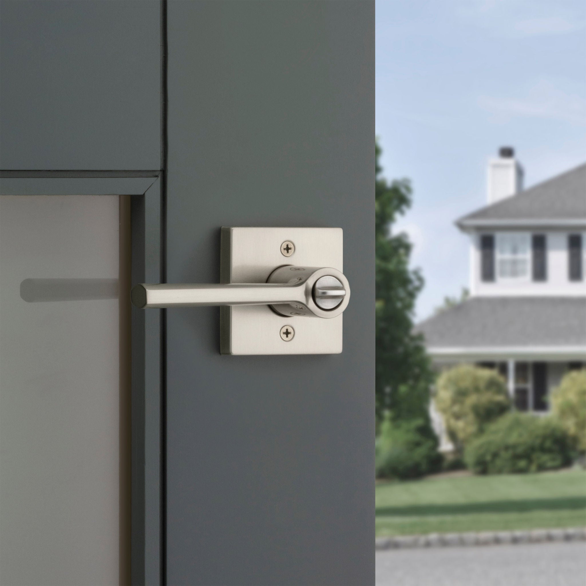 Kwikset Lisbon Key Entry Lever Set Featuring SmartKey Security, 2-pack