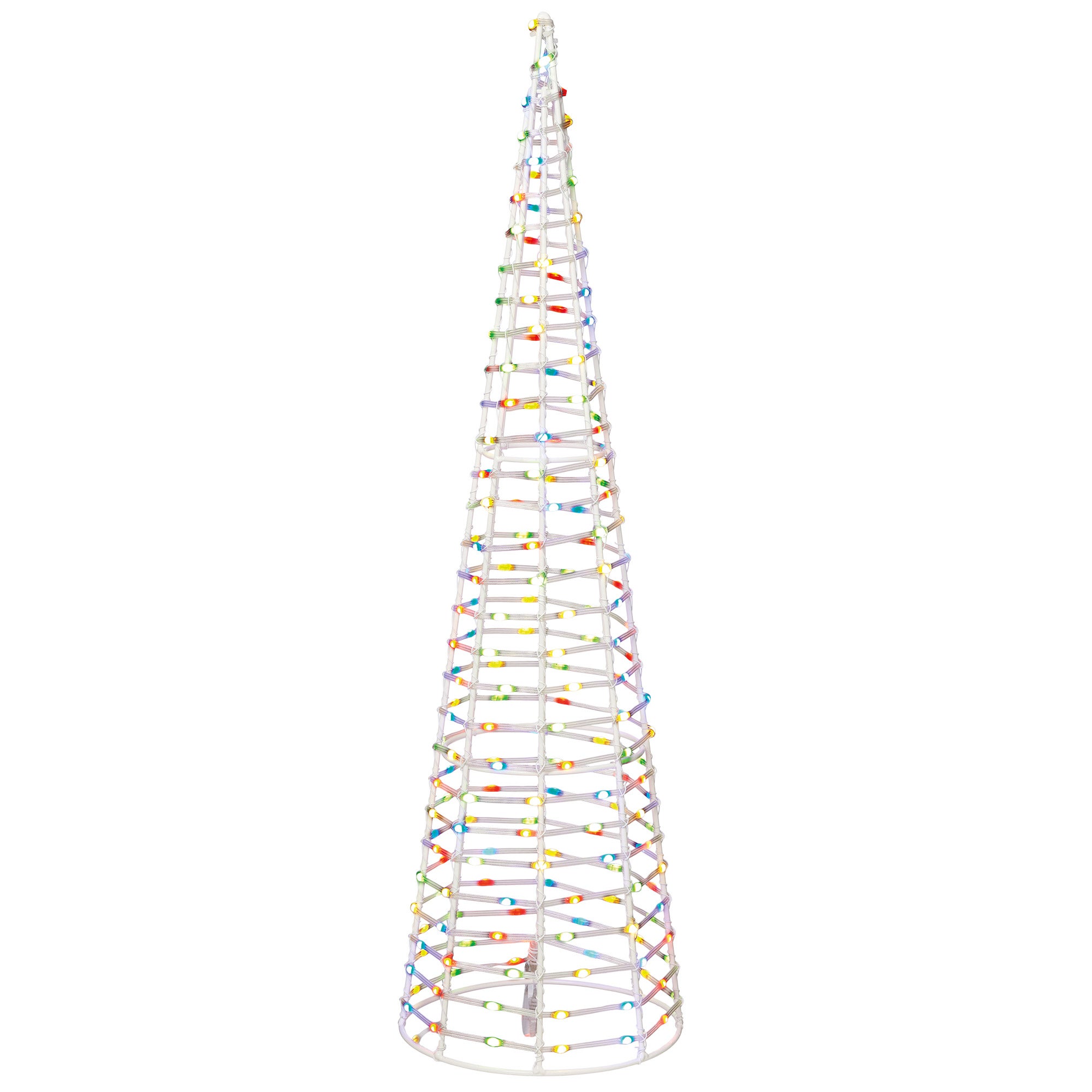 28-36" Cone Trees with Color Changing LED Lights, Set of 3