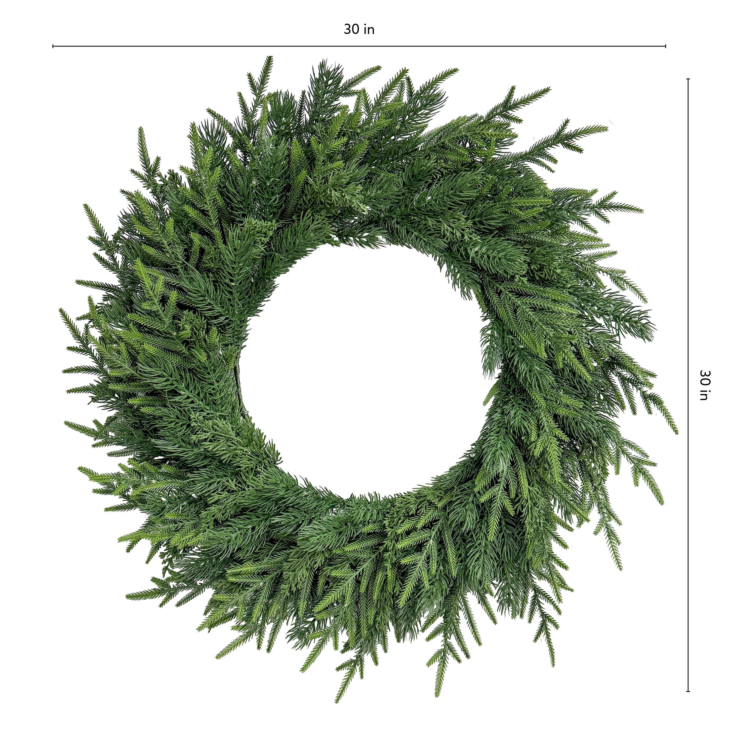 30" Pre-Lit LED with Twinkle Mixed Pine Artificial Wreath