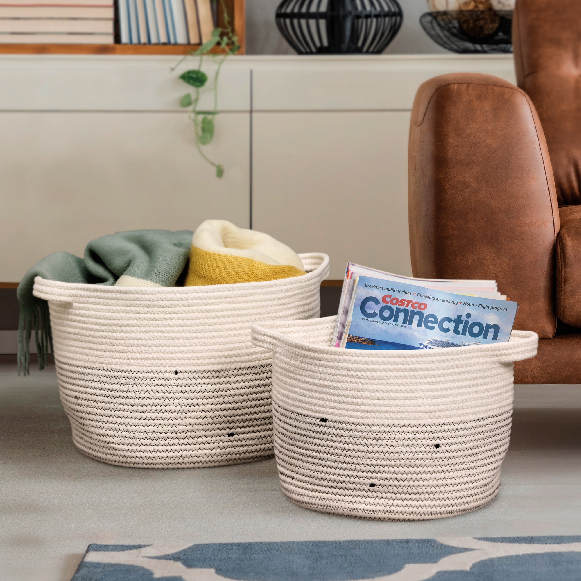 Mesa Cotton Rope Bins, Set of 2