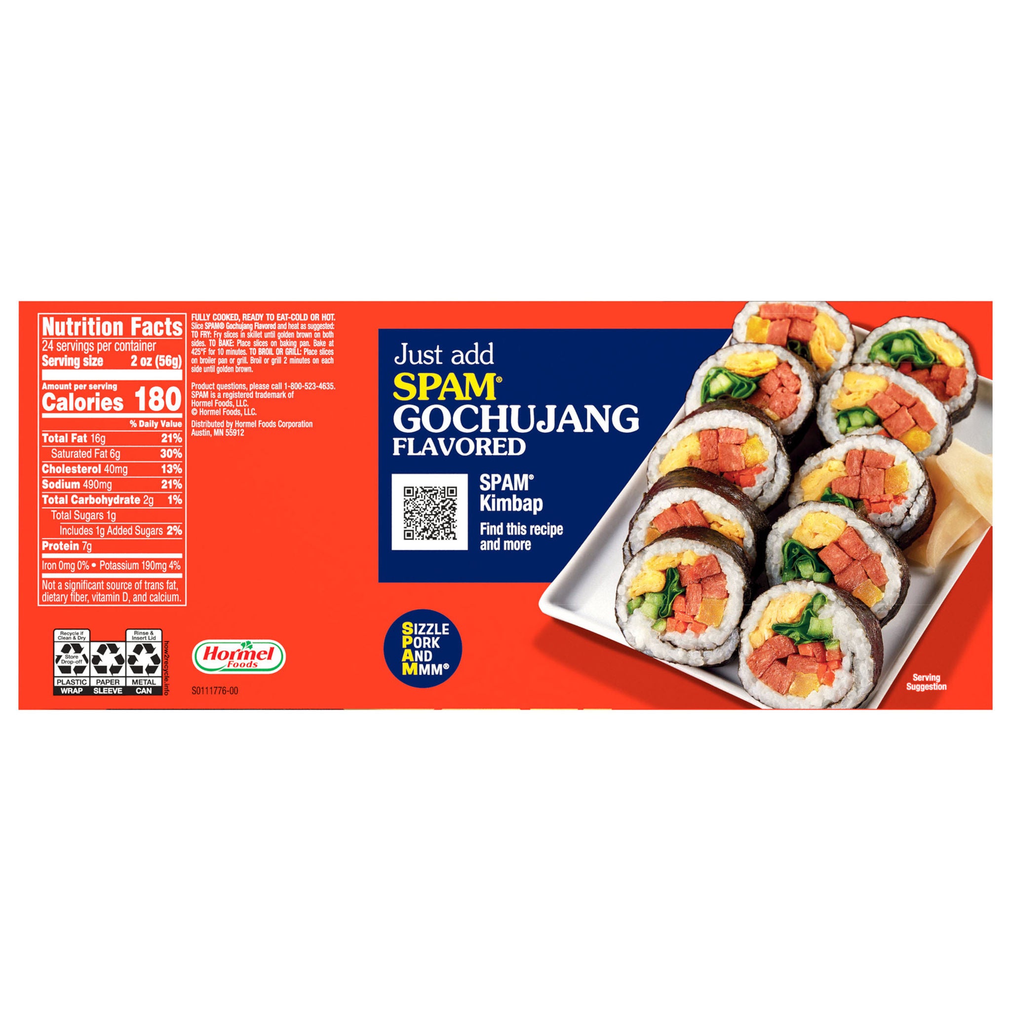SPAM, Gochujang, 12 oz, 8-count