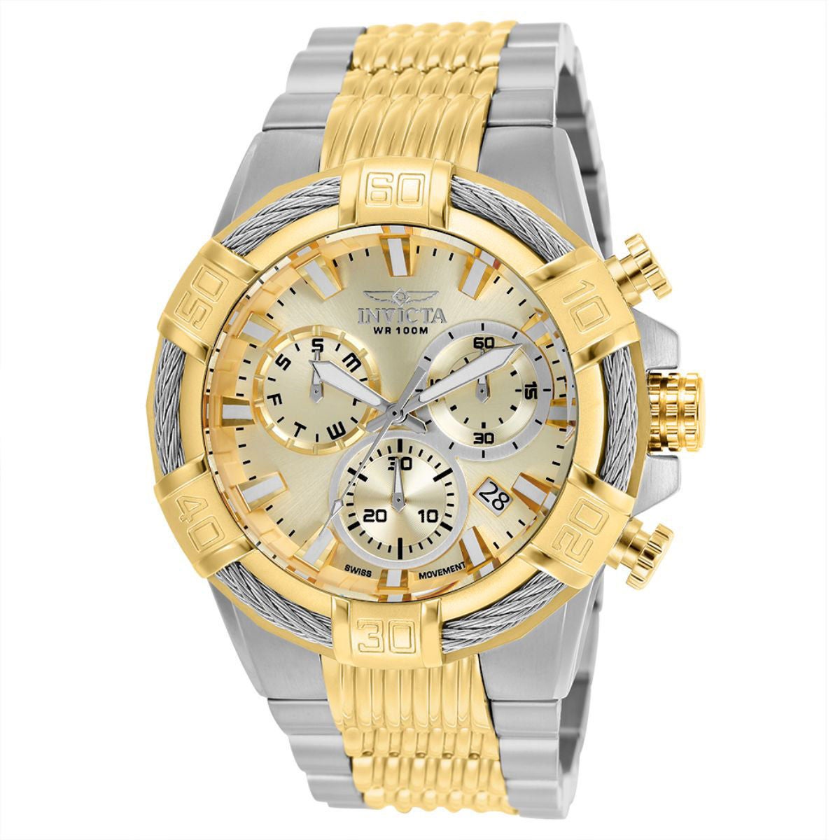 Invicta Bolt Stainless Steel Chronograph Men's Quartz Watch, 51mm