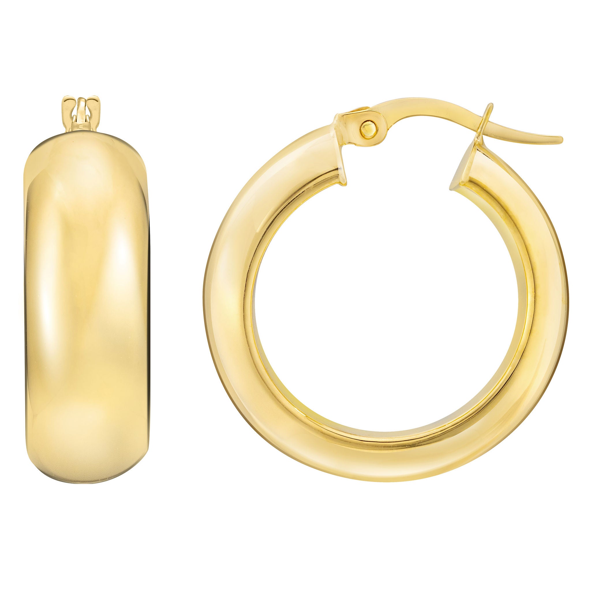18kt Yellow Gold Round Hoop Earrings