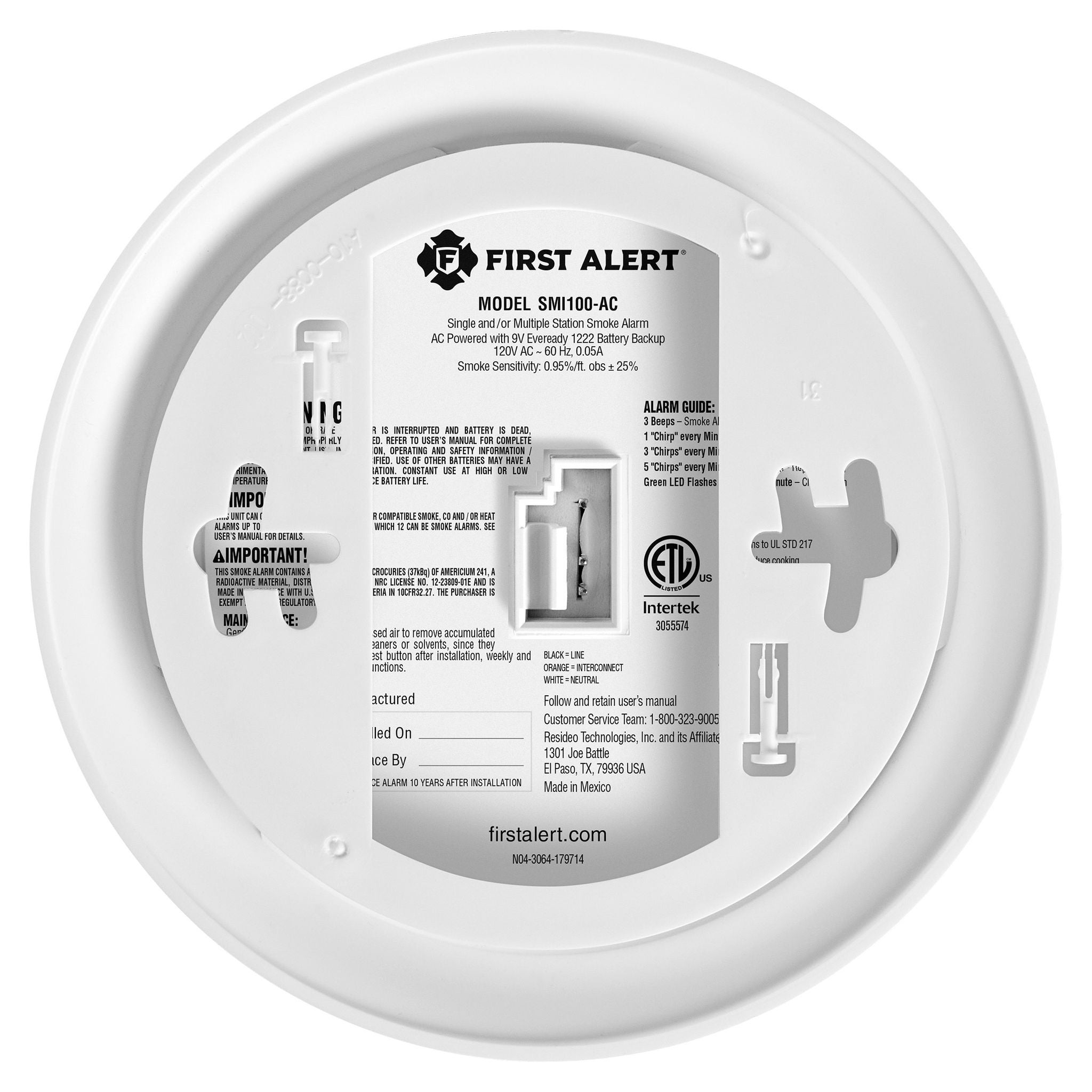 First Alert Advanced Precision Detection Smoke Alarm, 4-pack