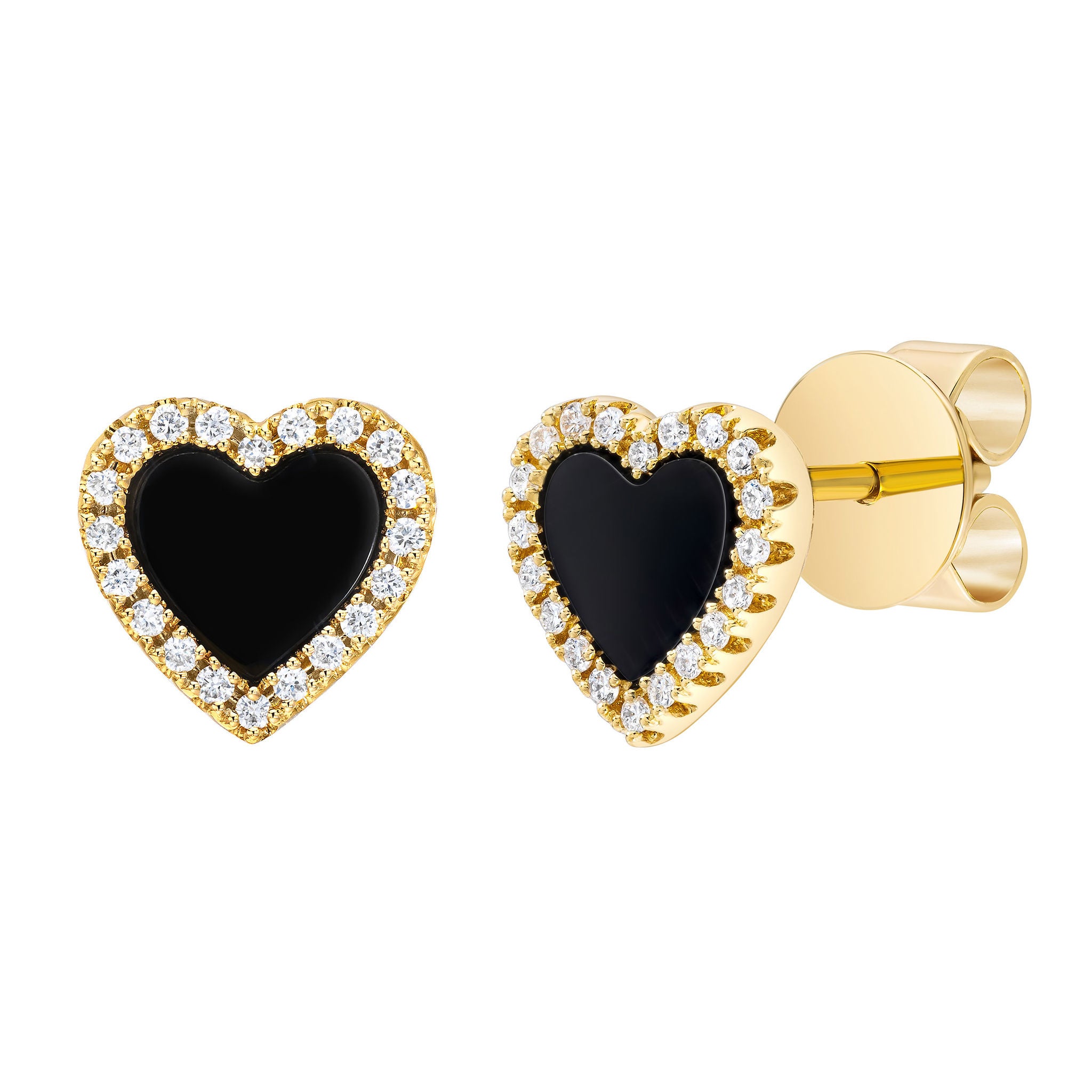 Gemstone and Diamond 14kt Yellow Gold Earrings