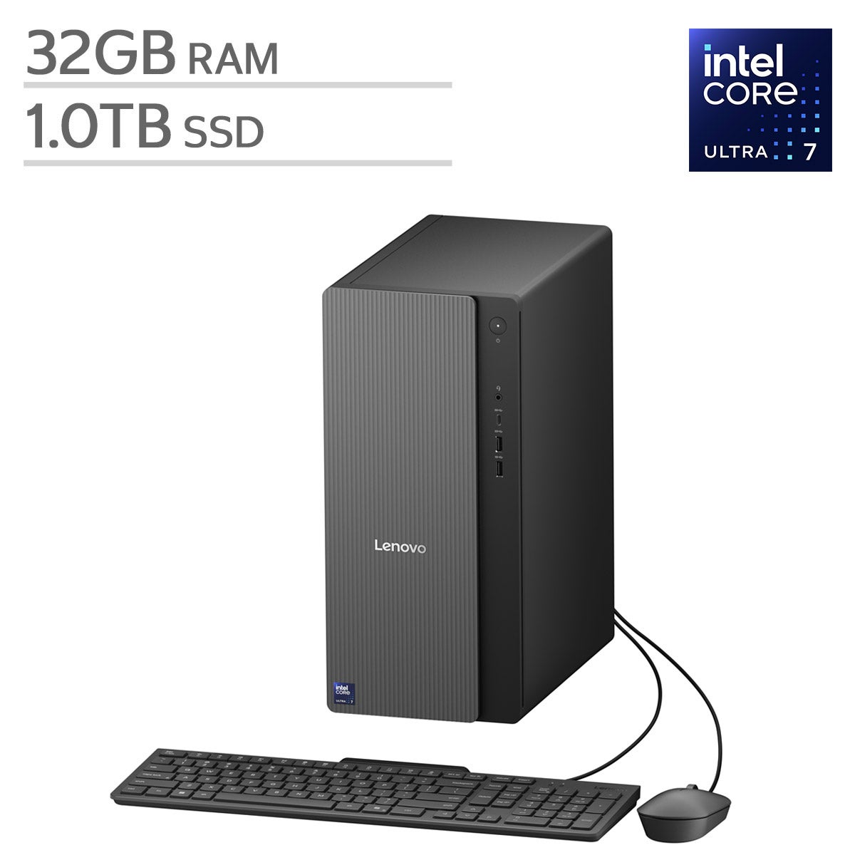 Lenovo IdeaCentre 17 Liter — Intel Core Ultra 7 265 Processor — 32GB DDR5 RAM — 1TB NVMe SSD — Windows 11 Home
