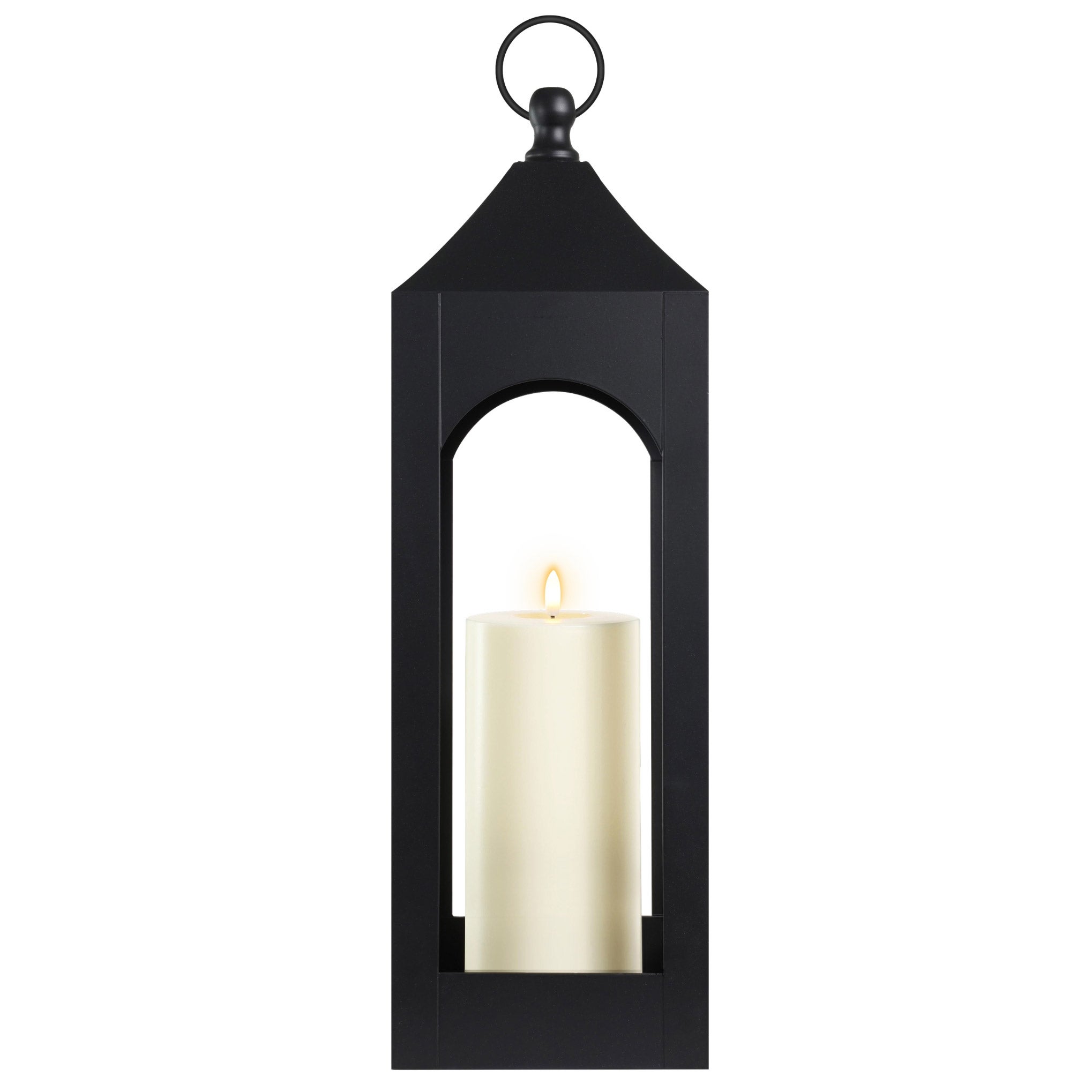 Lumipur 23 in. Iron Lantern with LED Candle