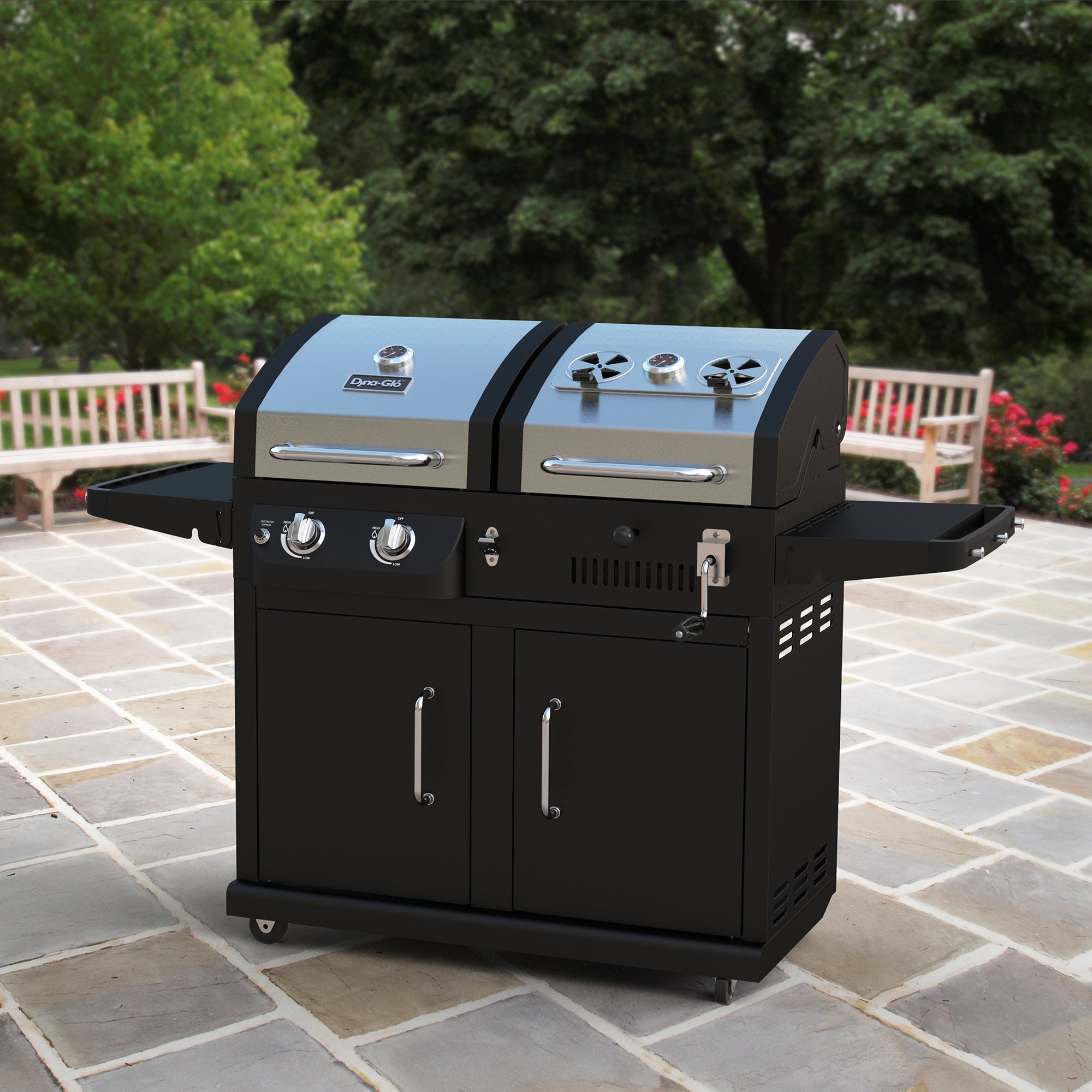 DynaGlo Dual Fuel Gas and Charcoal BBQ Grill