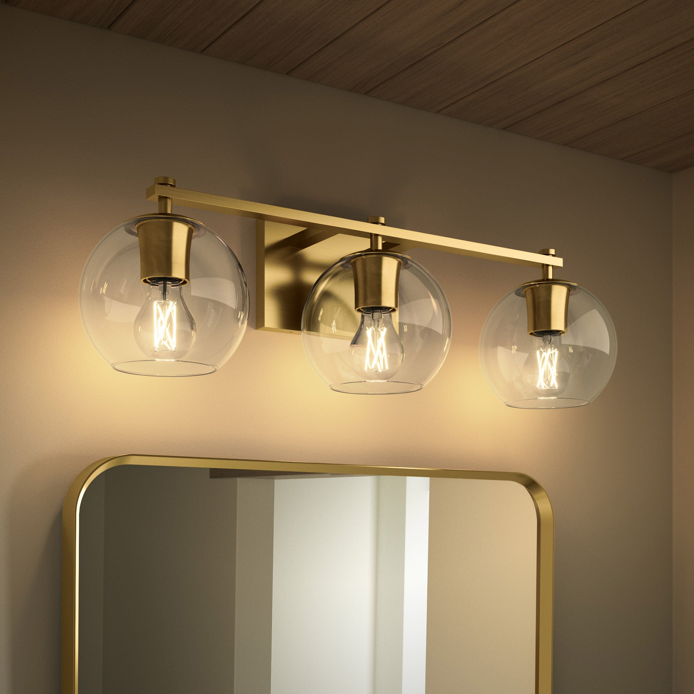 Kohler Orime Three-light Globe Glass Shade Wall Sconce