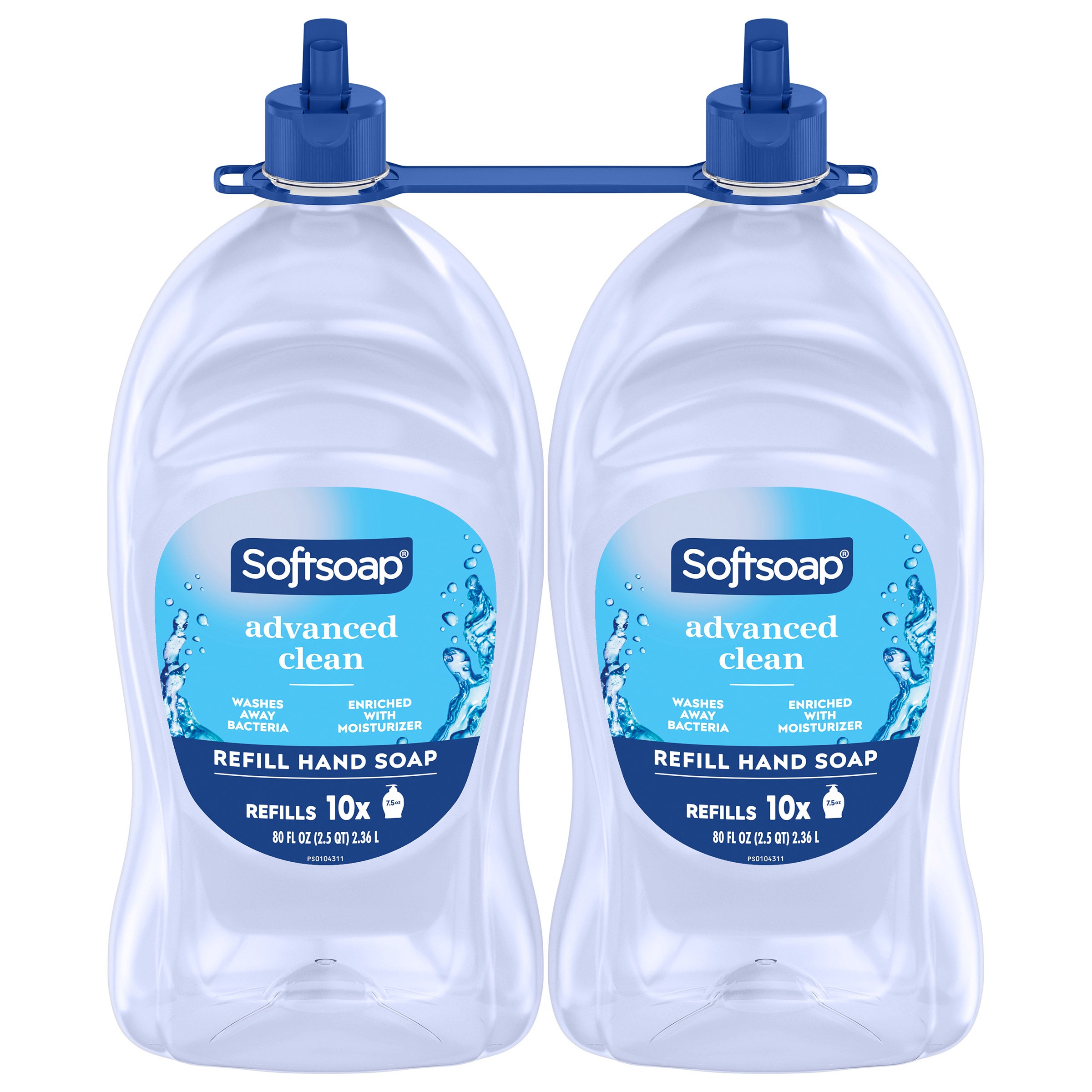 Softsoap Advanced Clean Liquid Hand Soap Refill 80 oz, 2-pack