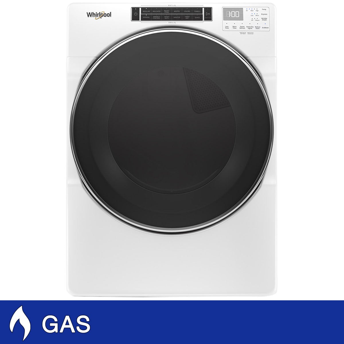 Whirlpool 7.4 cu. ft. Front Load Gas Dryer with Steam Cycles
