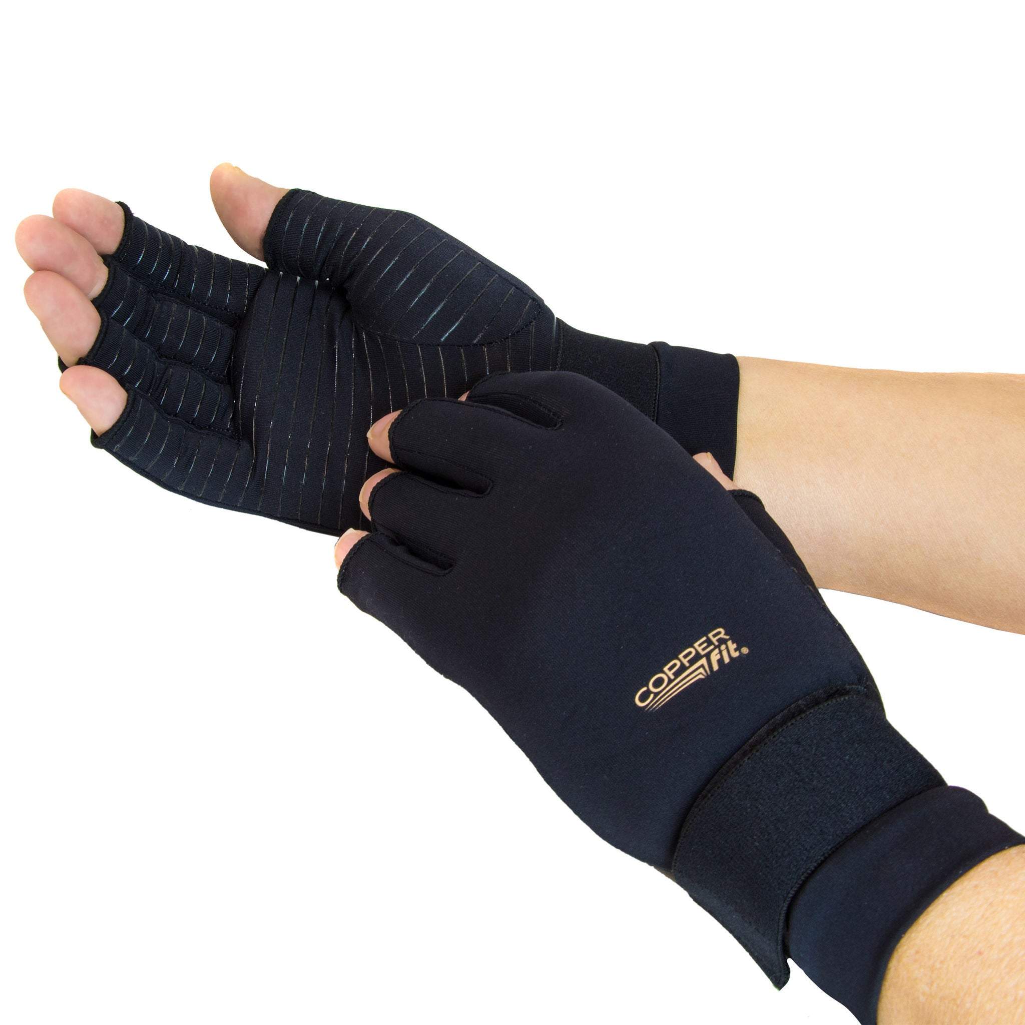 Copper Fit Hand Relief Compression Gloves, 1-pair