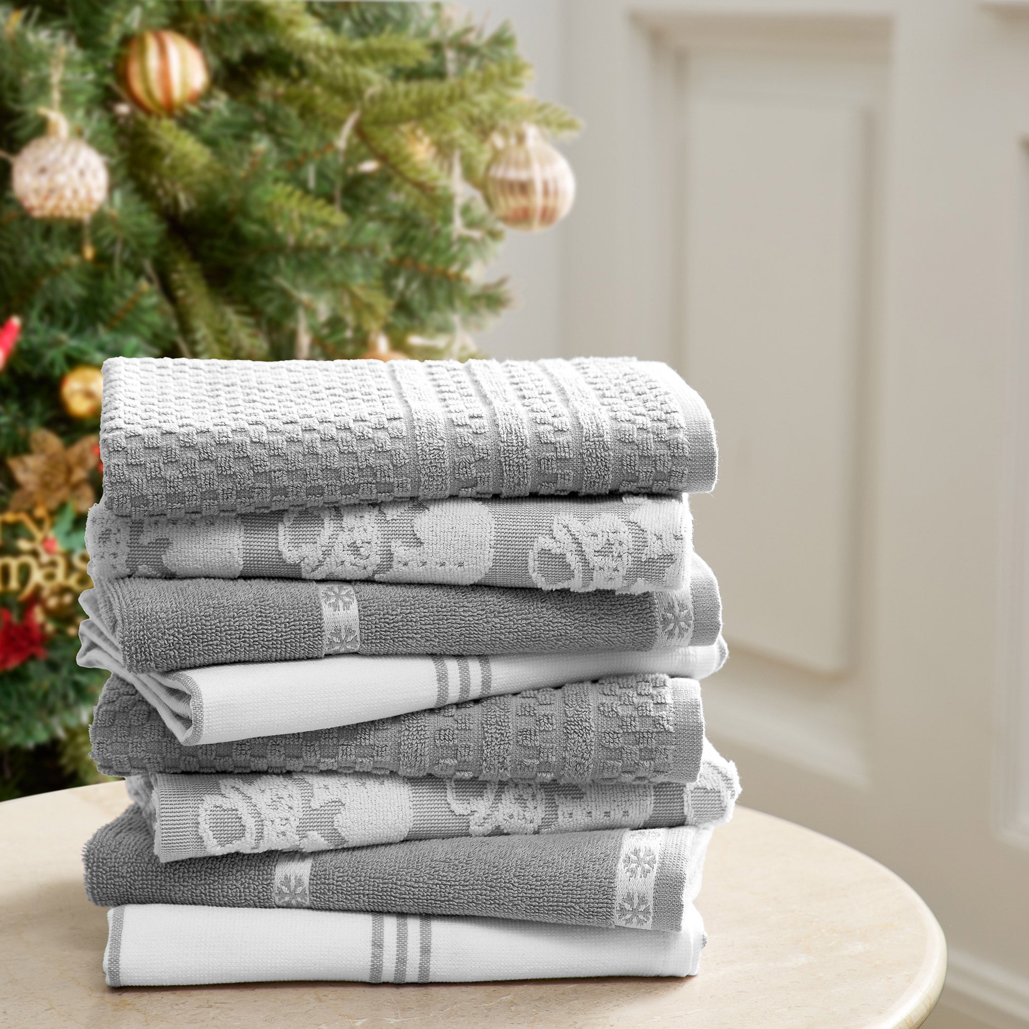 Holiday Kitchen Towels, 8-pack