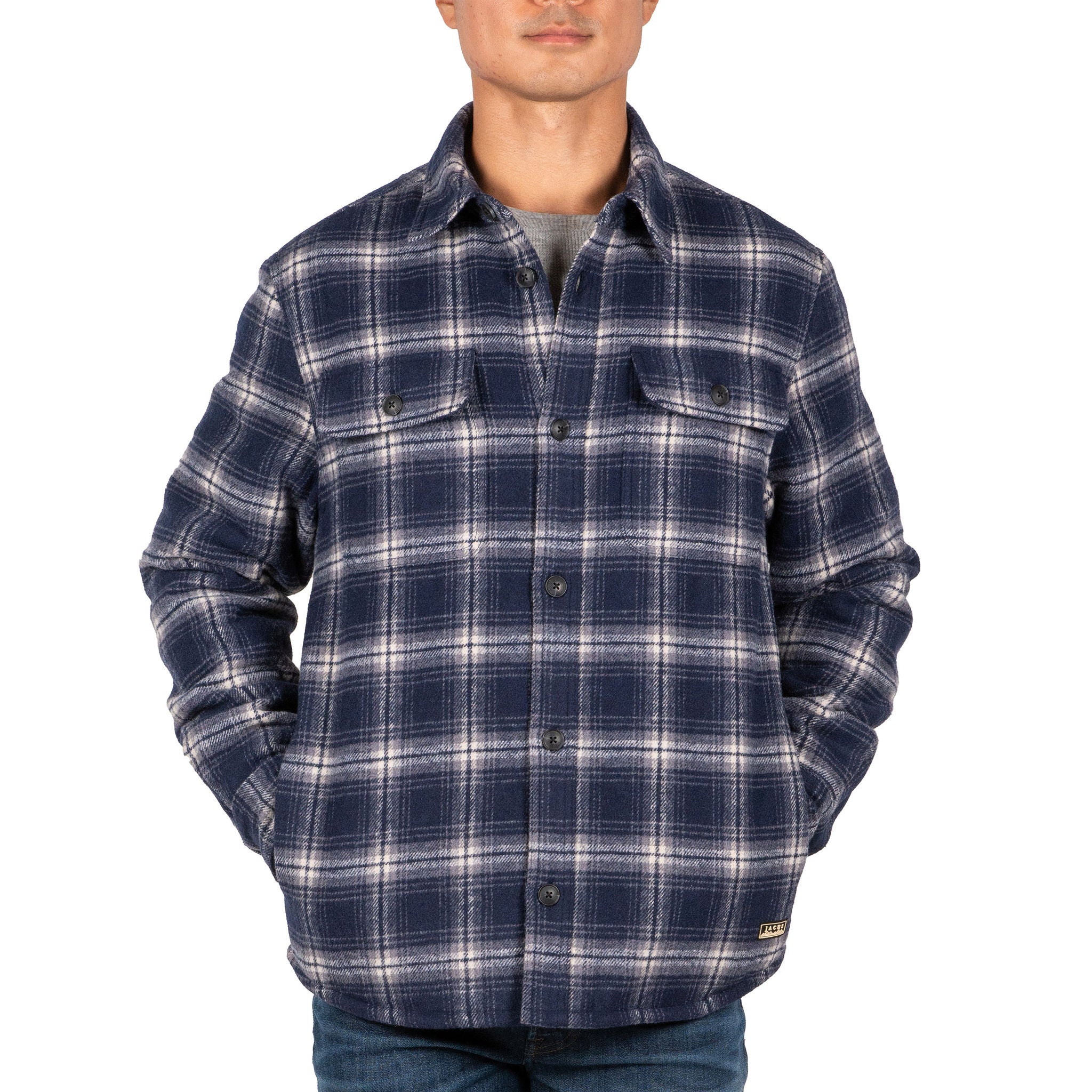 Jachs Men's Wool Blend Shirt Jacket
