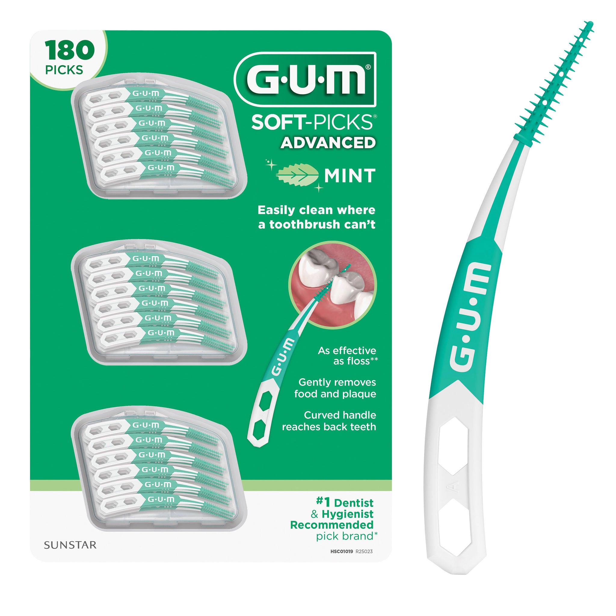 GUM Soft-Picks Advanced Mint, 180-count