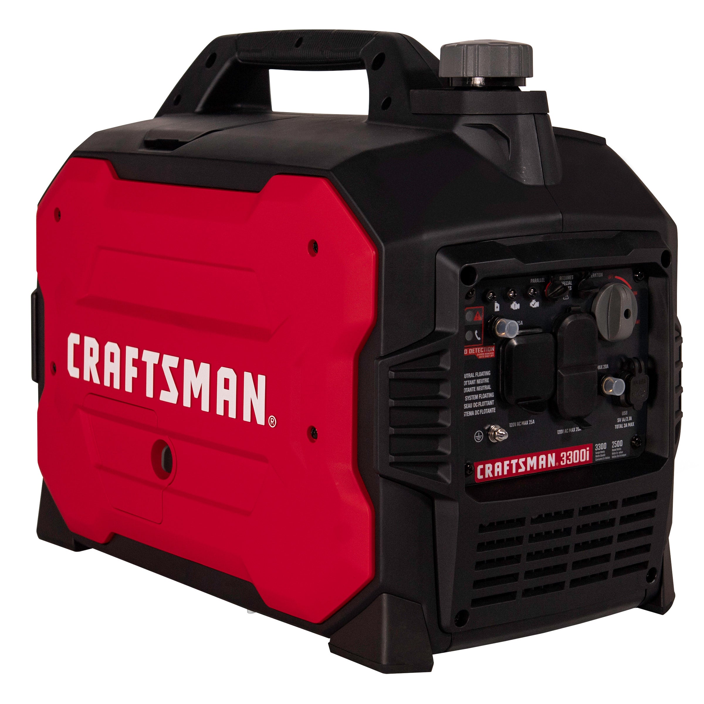 CRAFTSMAN 49 State 3300 Starting / 2500 Running Watt Gasoline Single Fuel Inverter Generator