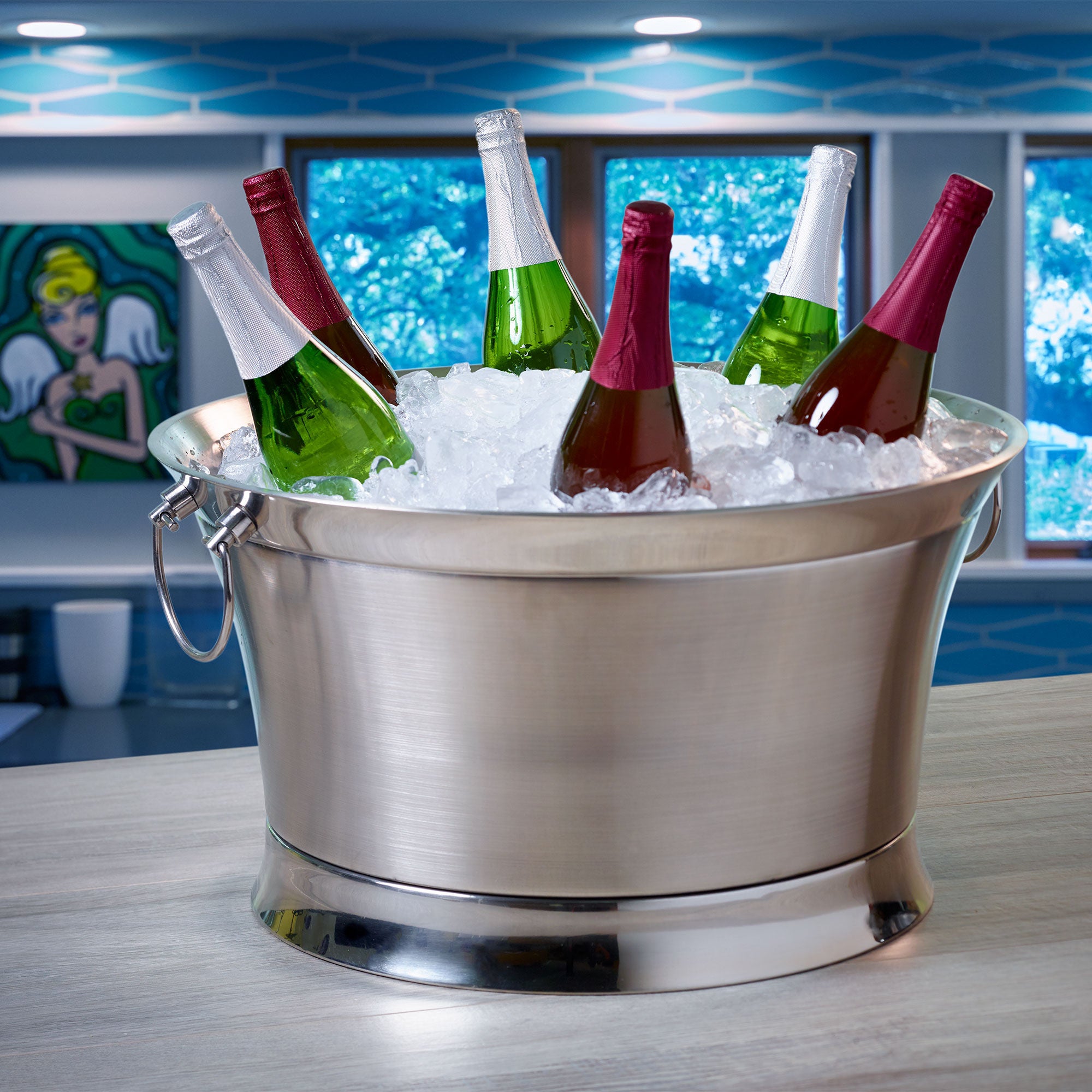 BirdRock Home Double Wall Stainless Steel Beverage Tub