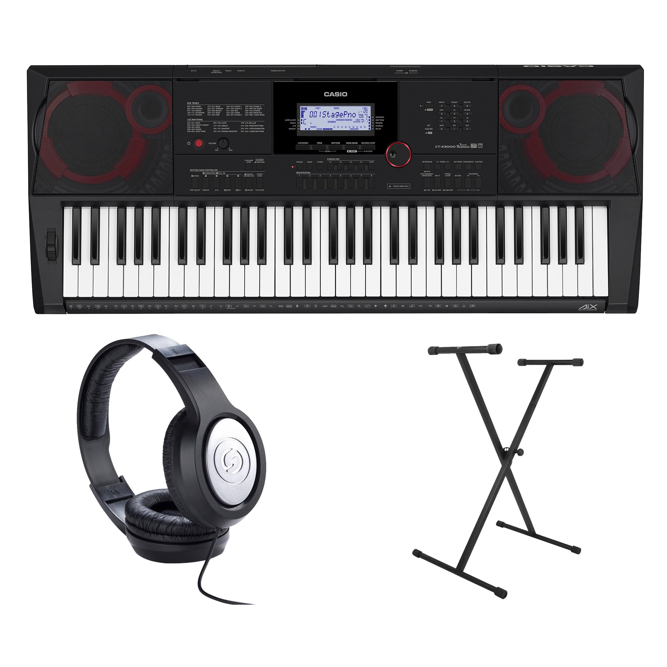 Casio CT-X3000 Premium Portable Keyboard Bundle