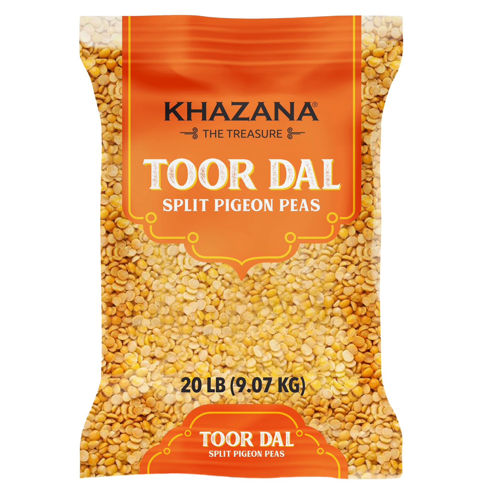Khazana Toor Dal Split Pigeon Peas, 20 lbs