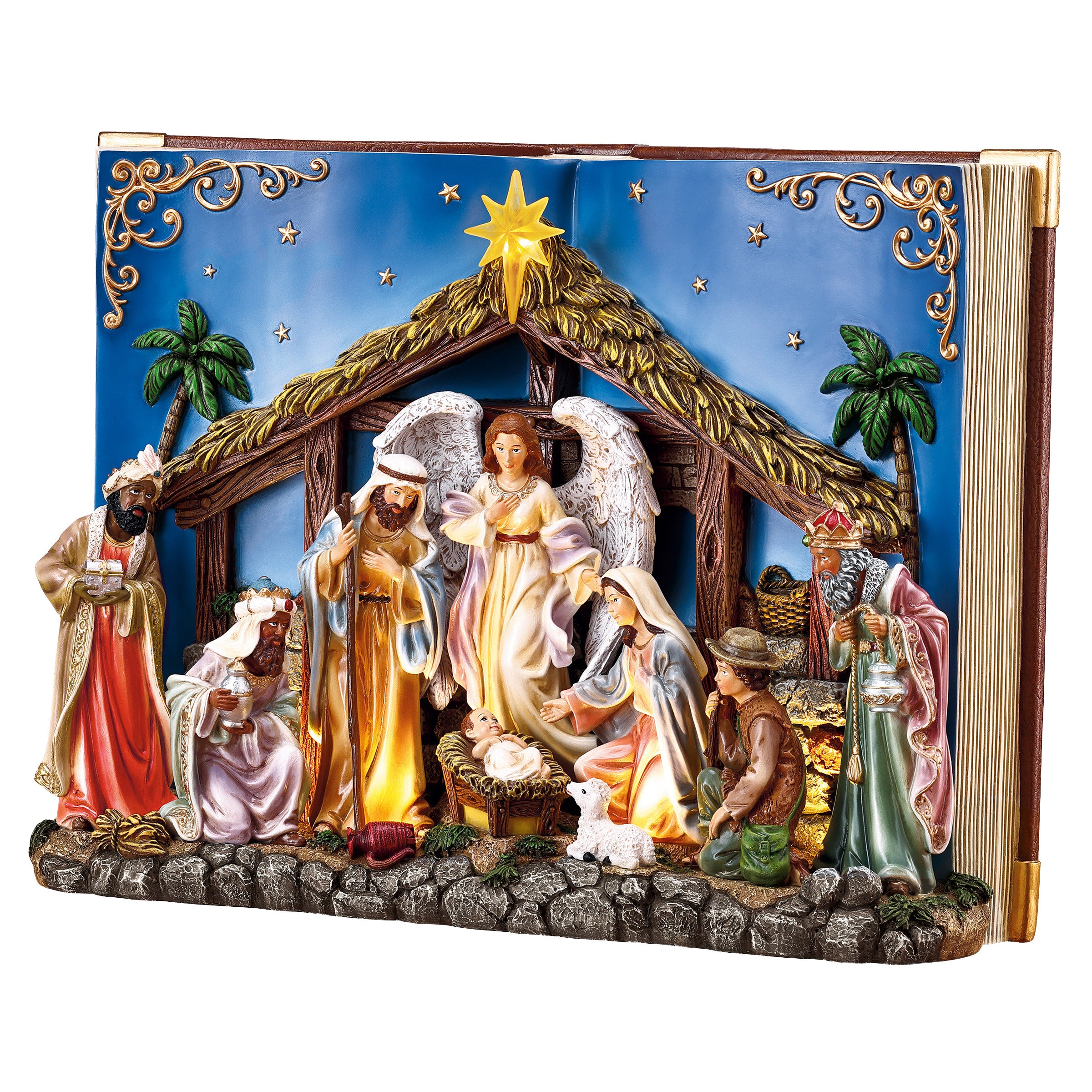 11.7" Nativity Scene with LED Lights